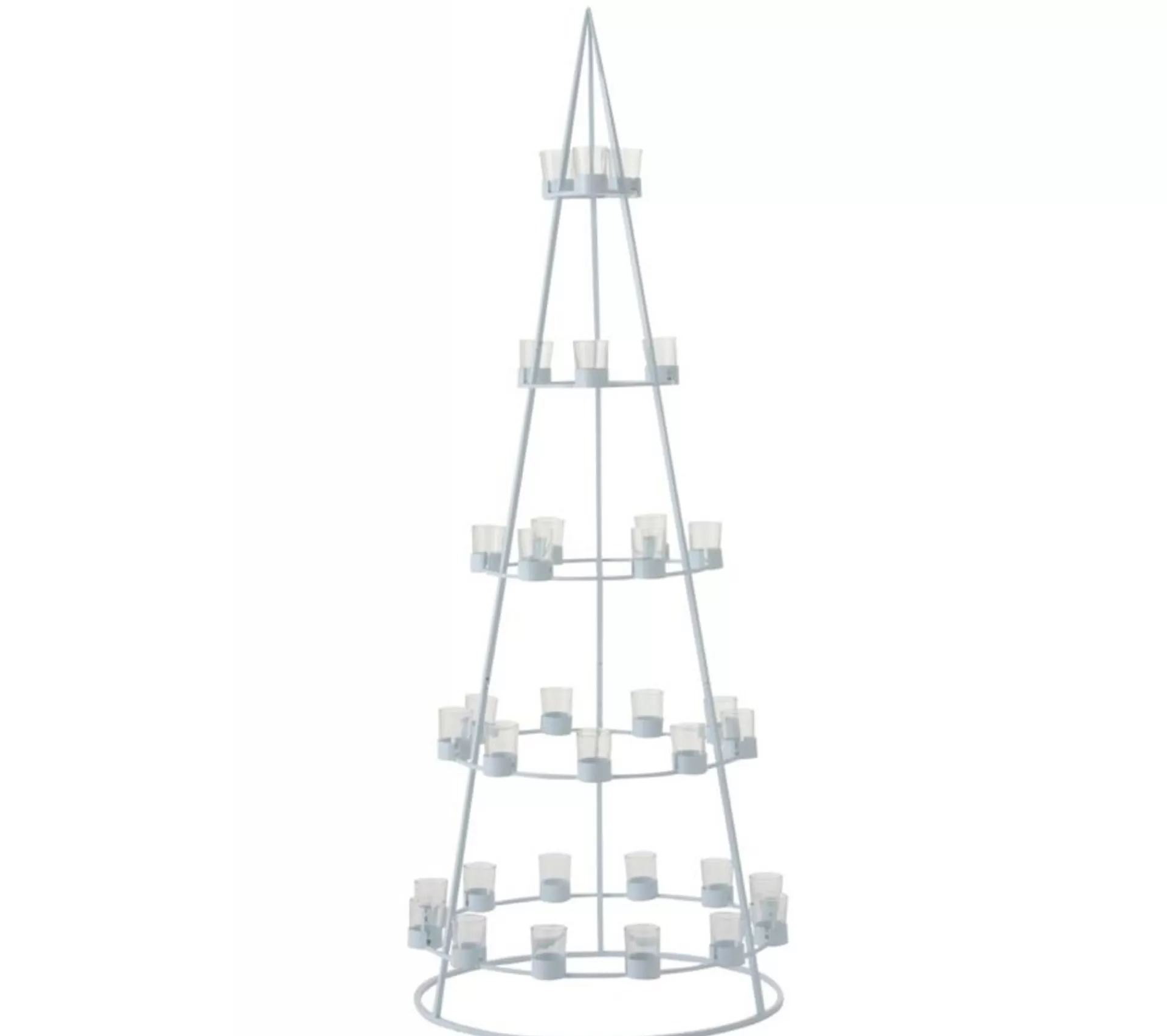 Online * Arbre Déco En Metal "33 Photophores" 160Cm Blanc