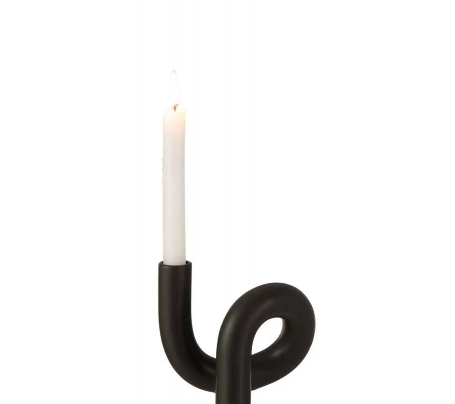 Flash Sale * Bougeoir 1 Bougie Déco "Torsion" 17Cm Noir