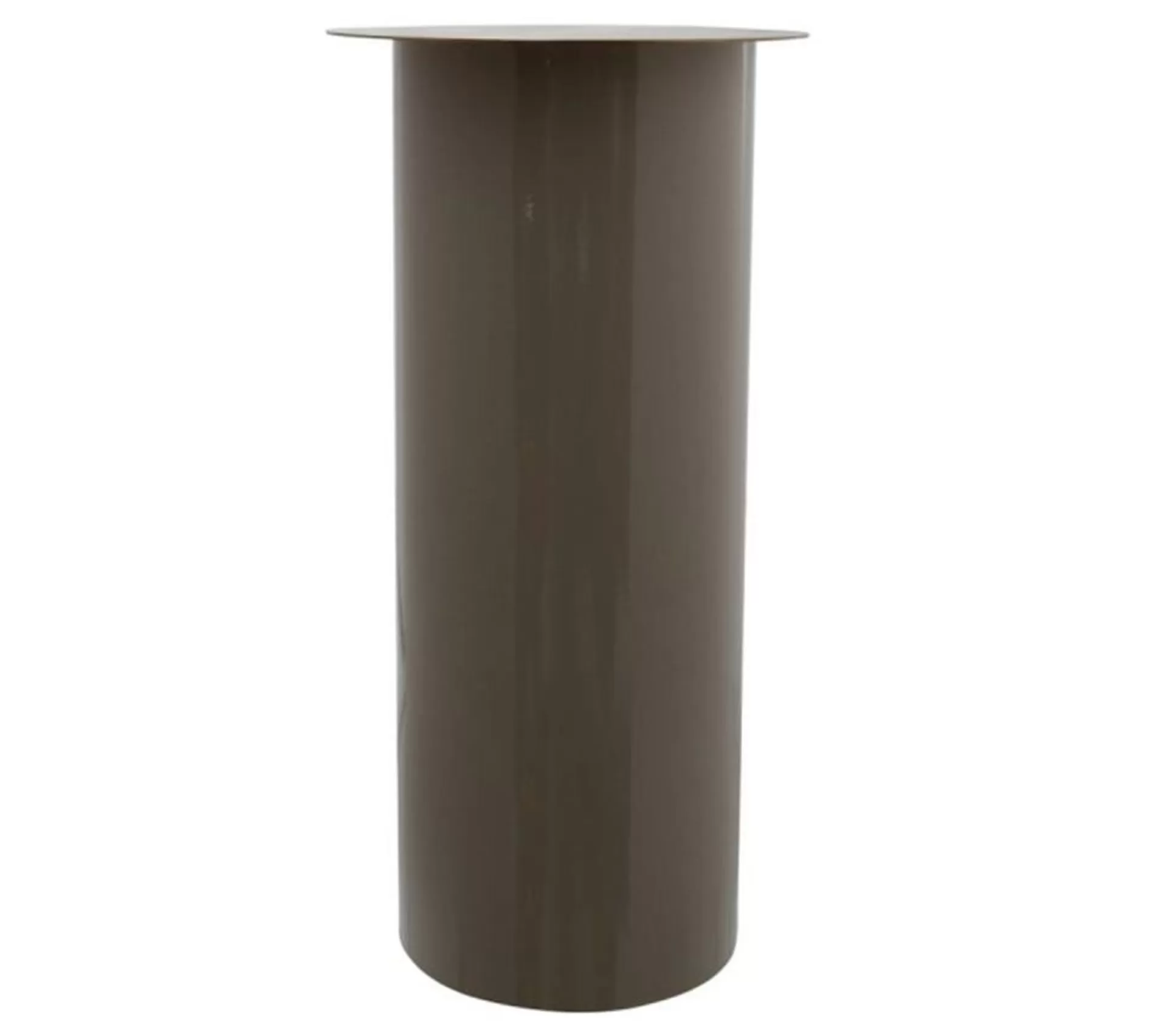 New * Bougeoir De Sol "Colby" 40Cm Taupe Et Or