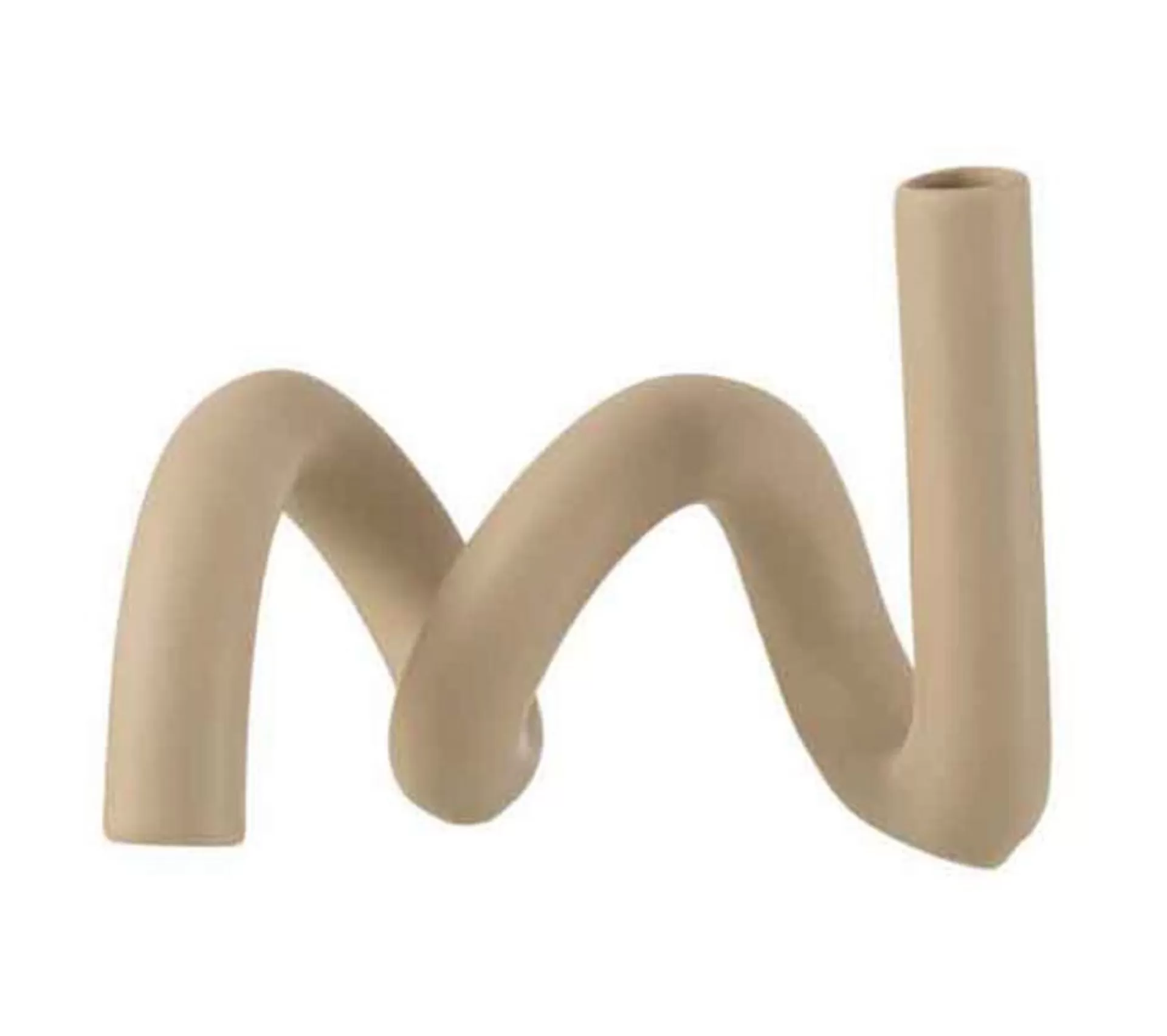 Hot * Bougeoir Design Ceramique "Torsia" 25Cm Beige
