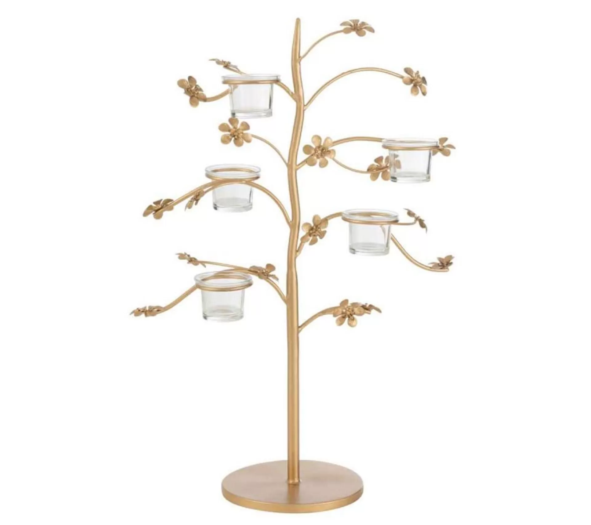Online * Bougeoir Design En Metal "Curama" 54Cm Or