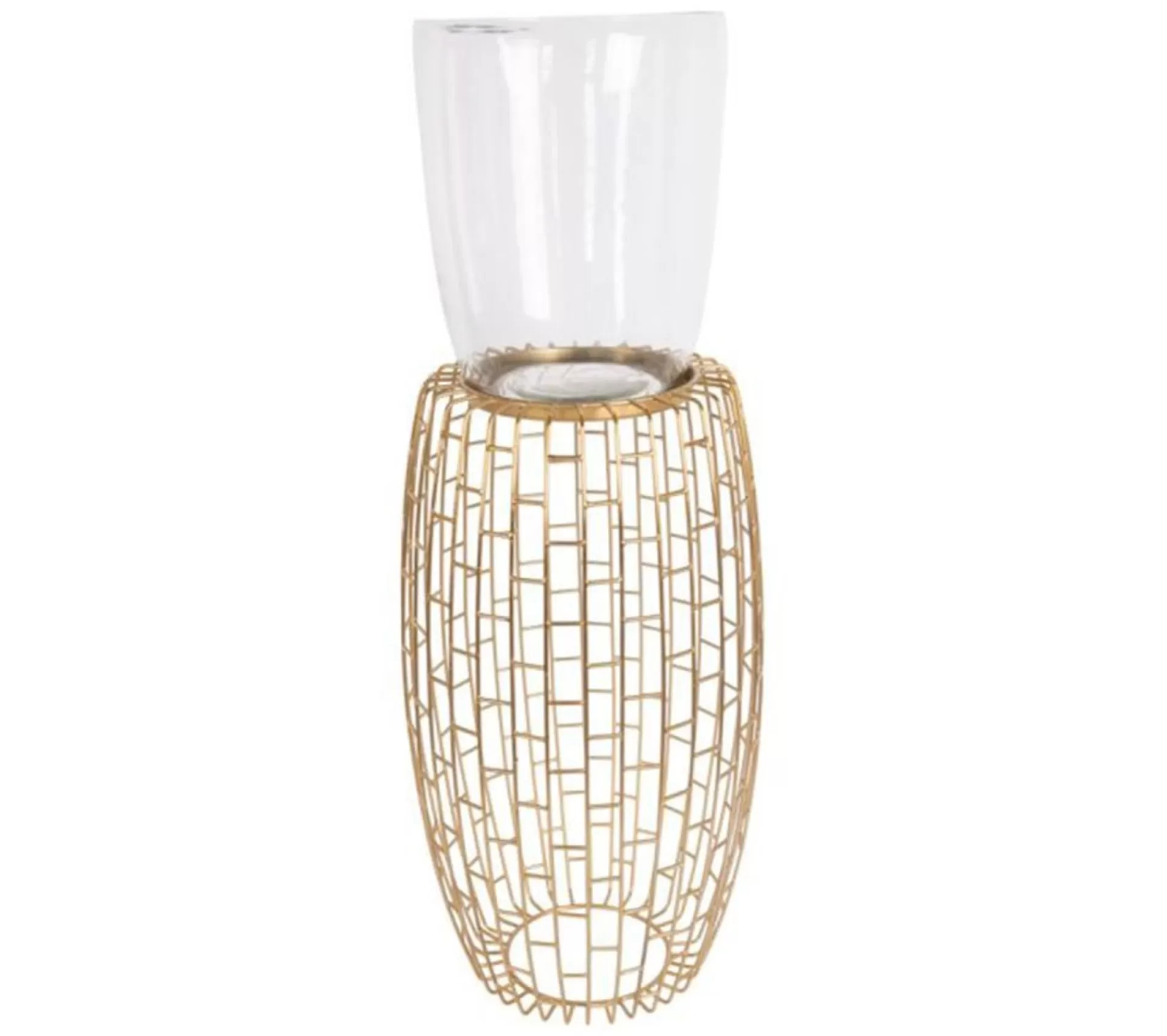 Clearance * Bougeoir Design Retro "Malibu" 73Cm Or
