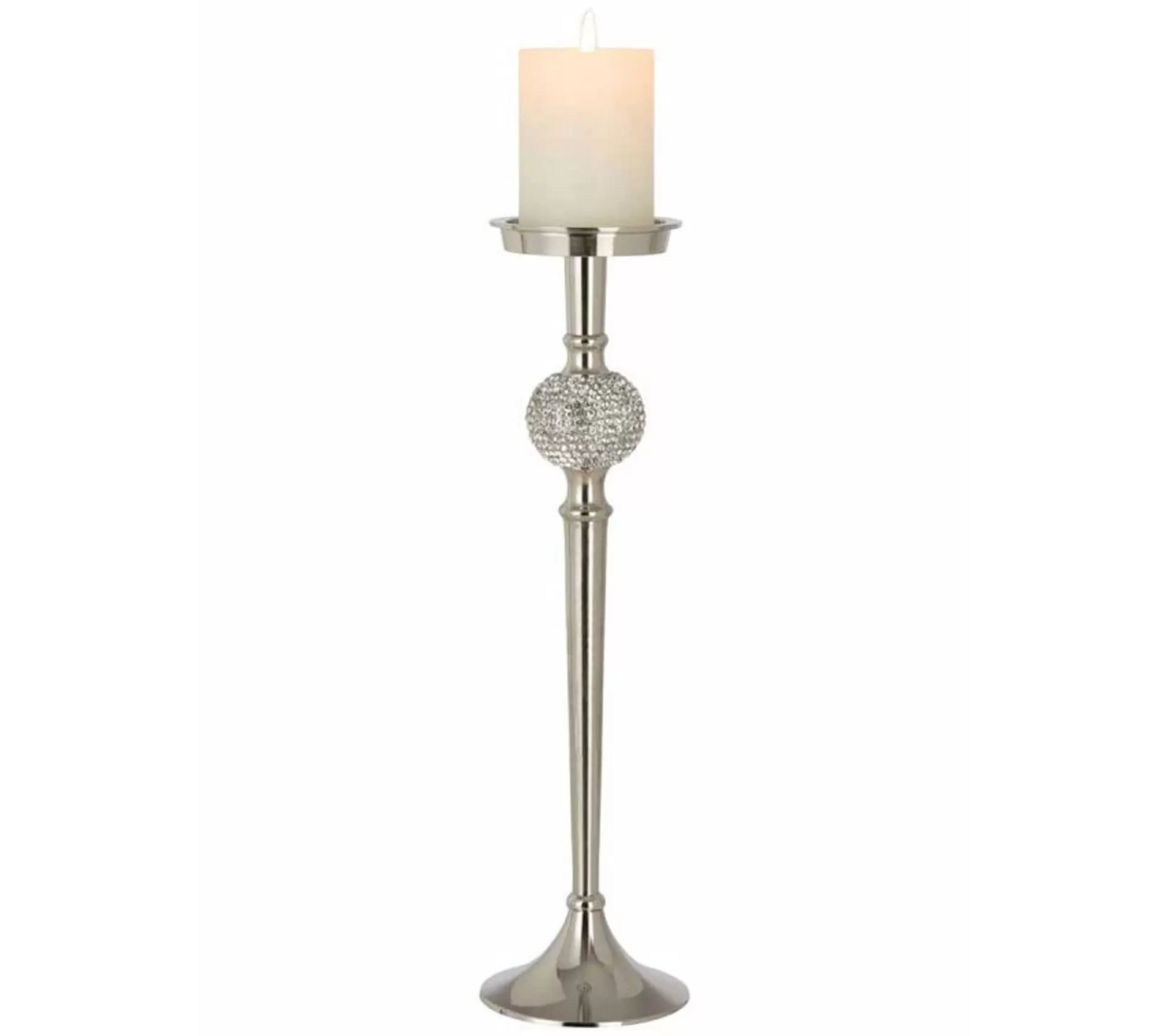 Online * Bougeoir Design "Sphere Diamant" 41Cm Argent