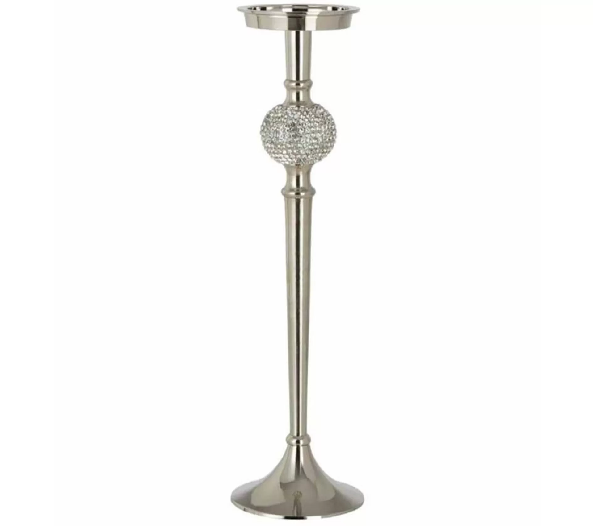 Online * Bougeoir Design "Sphere Diamant" 41Cm Argent