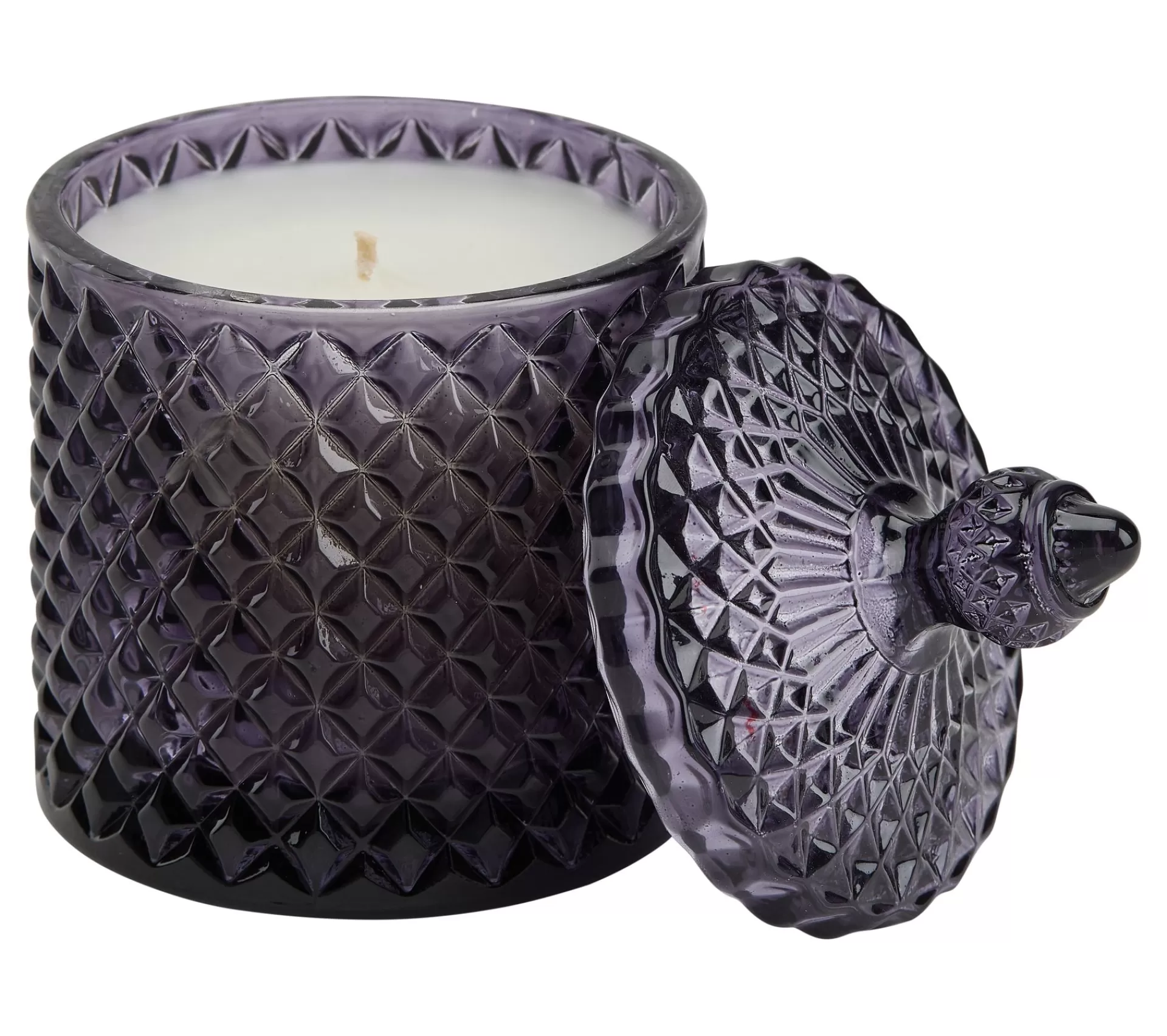 Clearance * Bougie Ambre H. 14 Cm Uda Violet