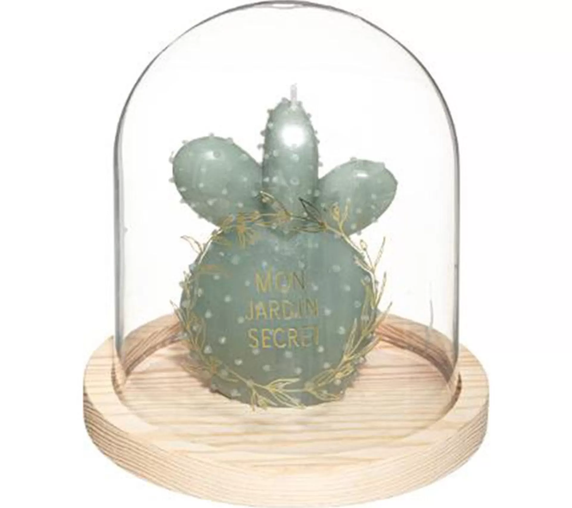 New * Bougie Avec Cloche En Verre "Jardin" 145G Vert