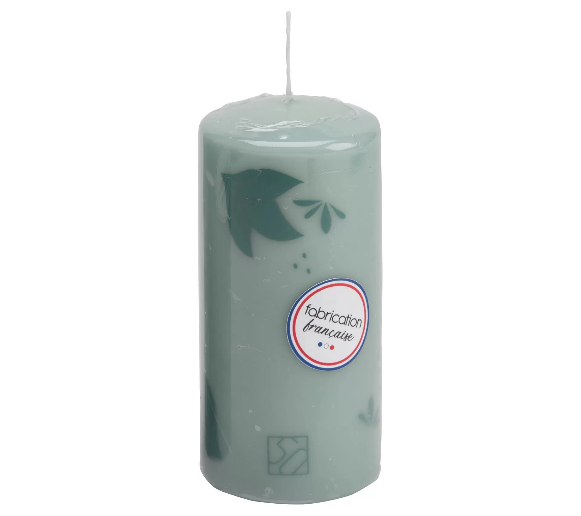 Discount * Bougie Cylindrique H. 14.5 Cm Teneba Verte Claire