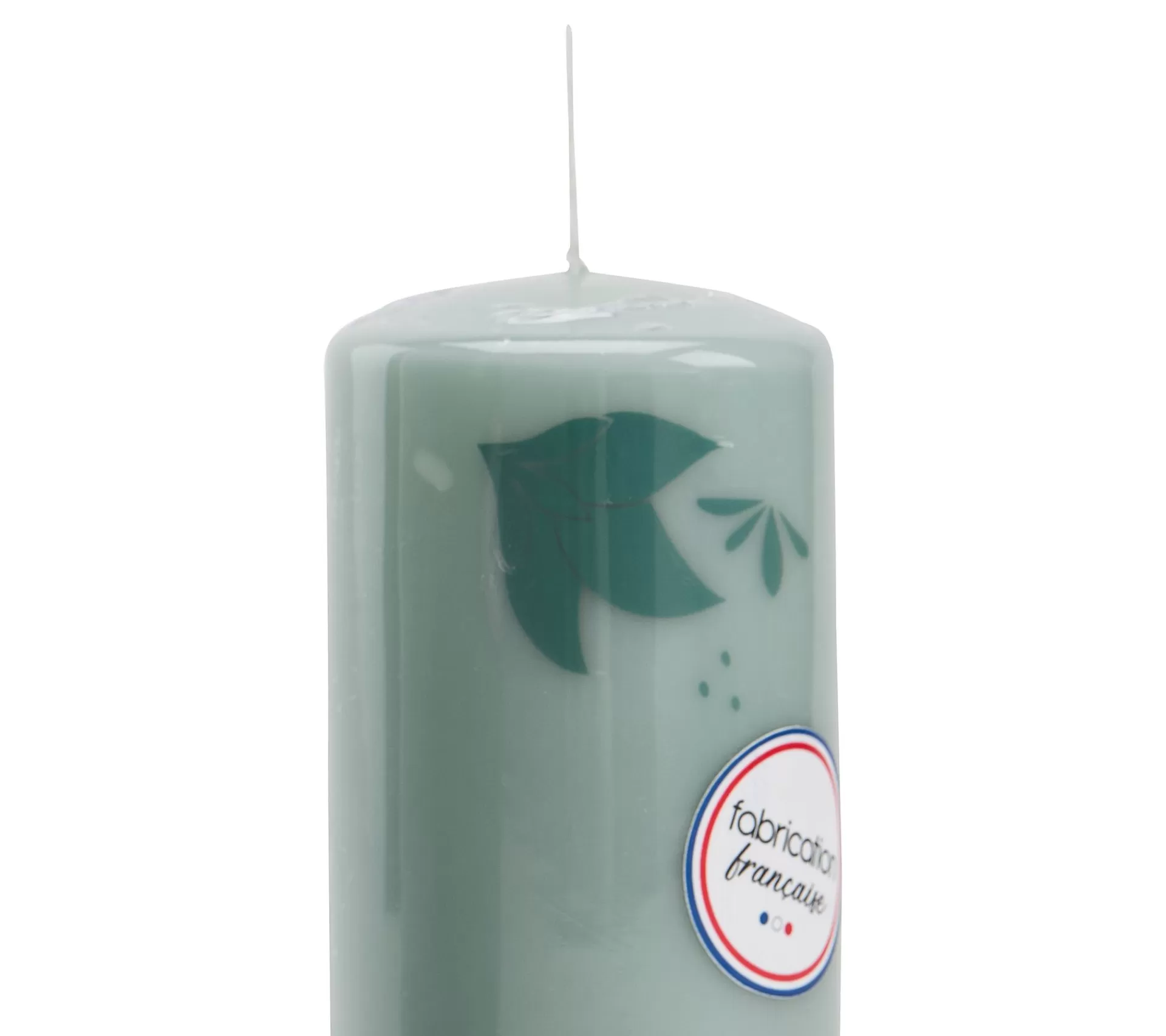 Discount * Bougie Cylindrique H. 14.5 Cm Teneba Verte Claire
