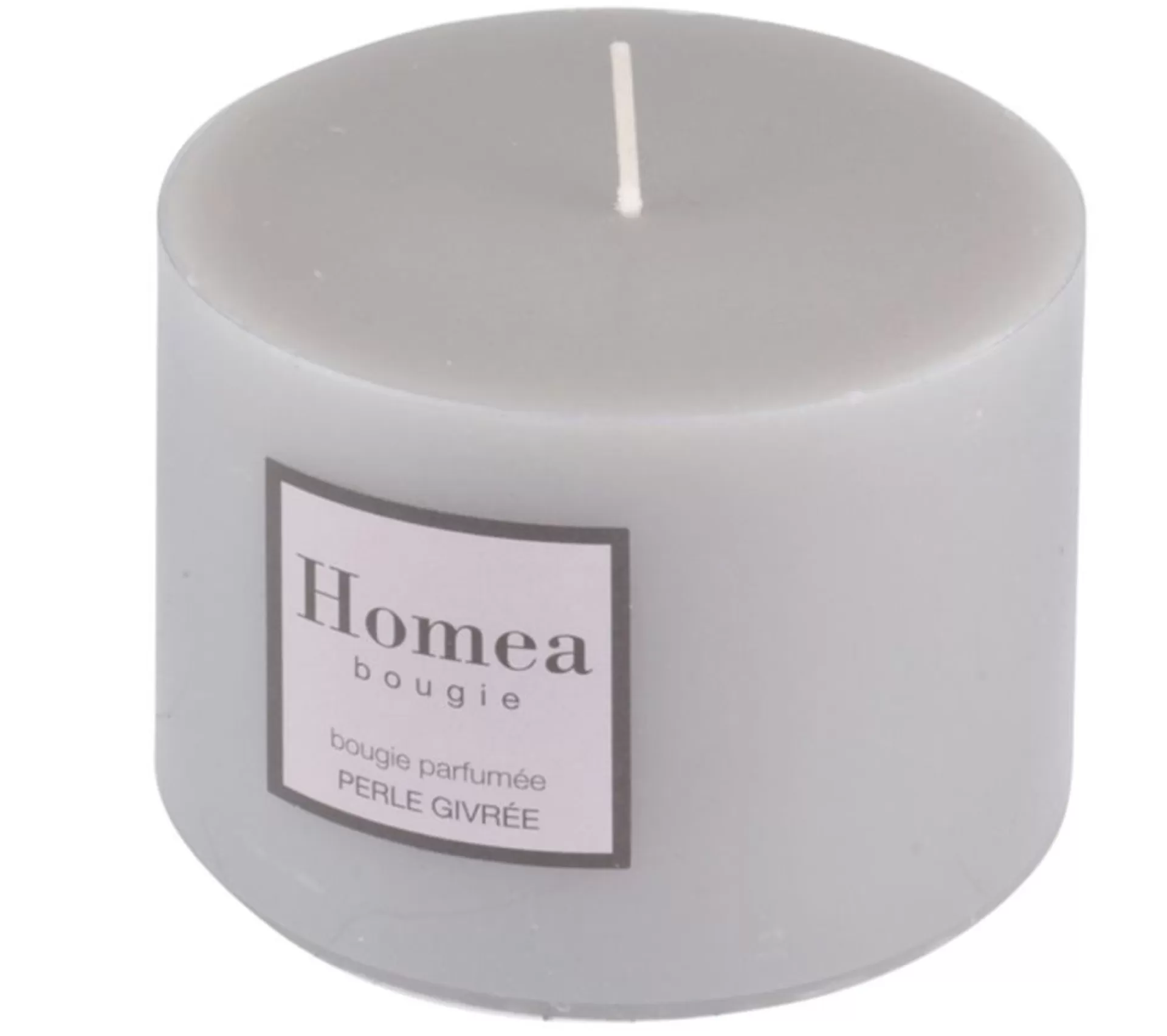New * Bougie Déco Parfumee "Trendie" 10Cm Perle Givree