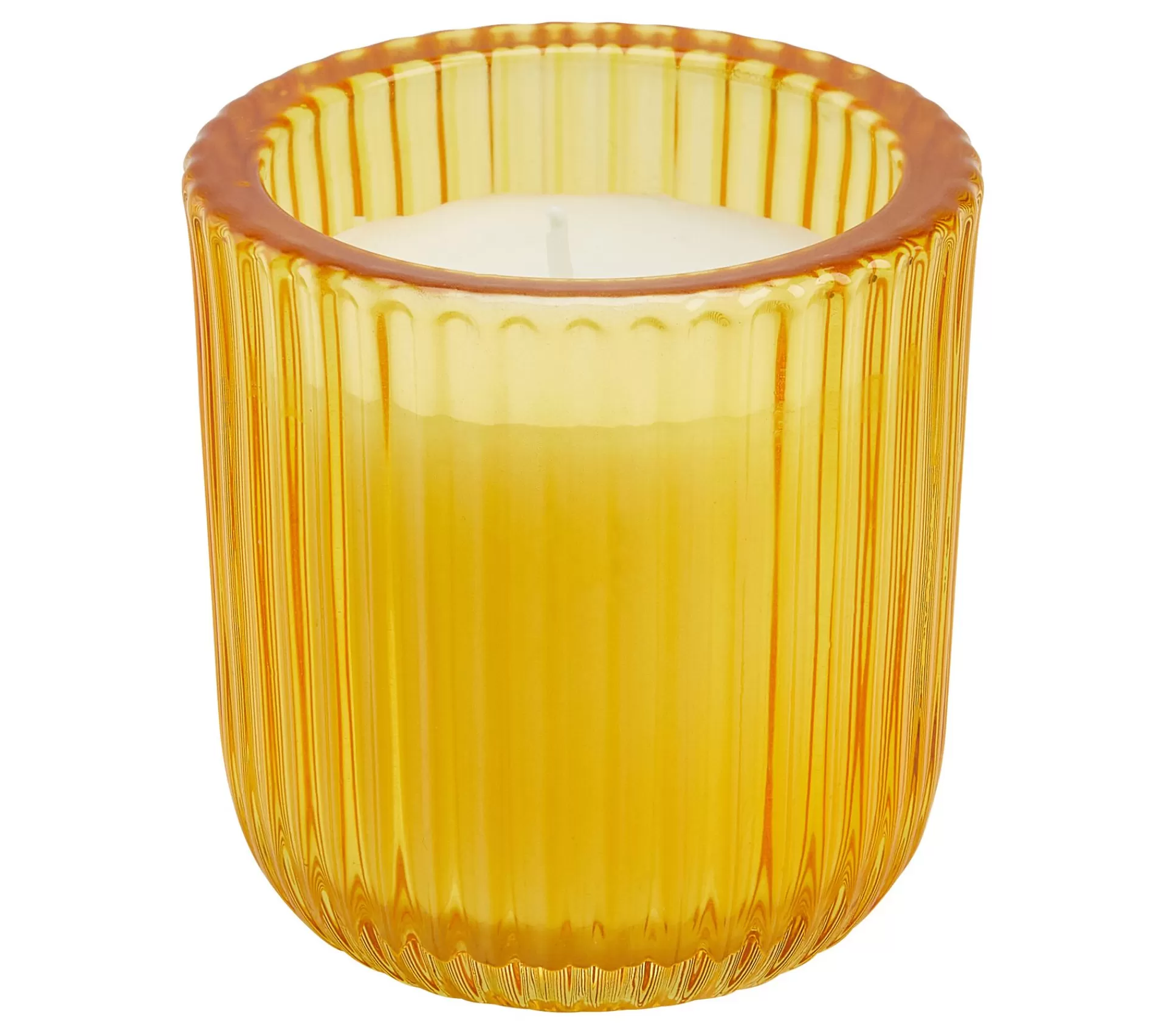 New * Bougie En Verre H. 7,7 Cm Ulas Jaune