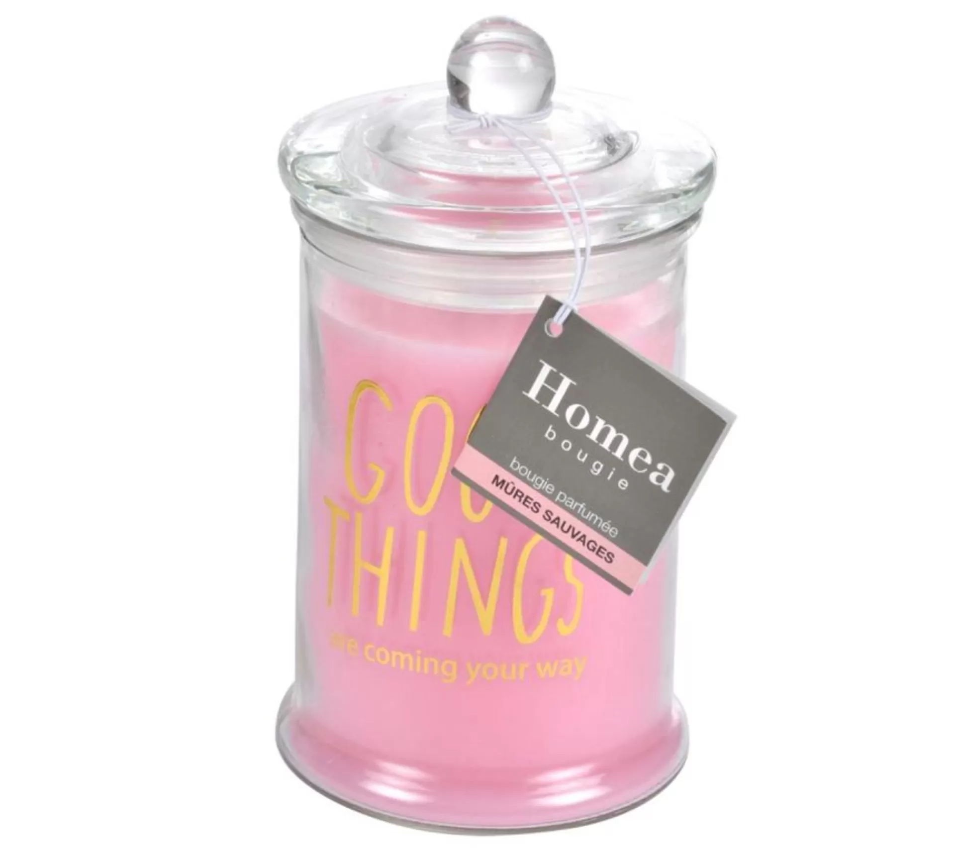 Clearance * Bougie Parfumee Bocal "Winter Blush" 14Cm Rose