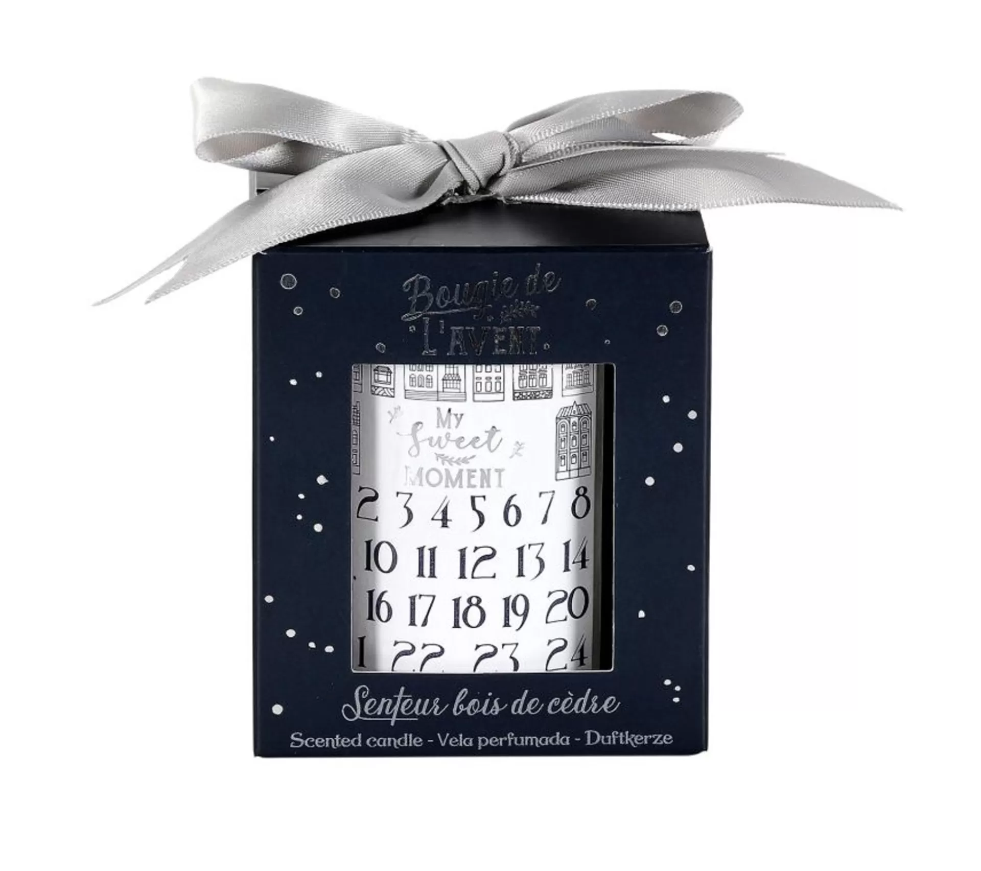 Hot * Bougie Parfumee "Calendrier De L'Avent" 8Cm Bois De Cedre