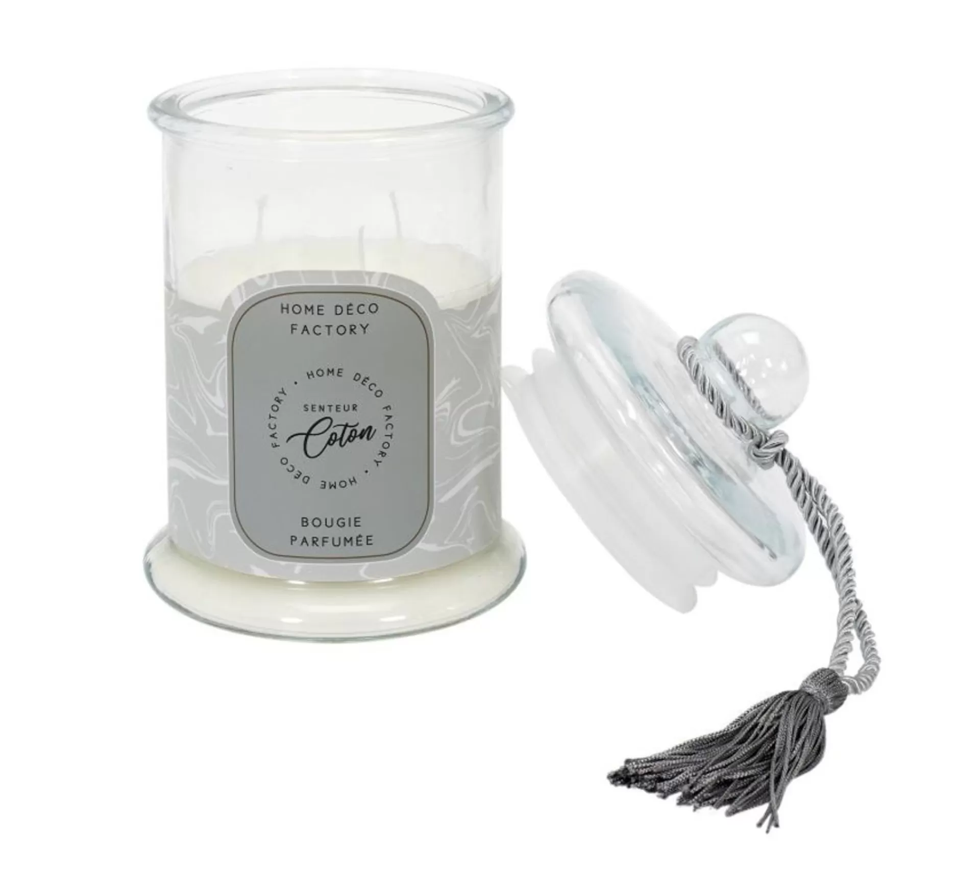 Hot * Bougie Parfumee En Verre "Bonbonniere" 23Cm Coton