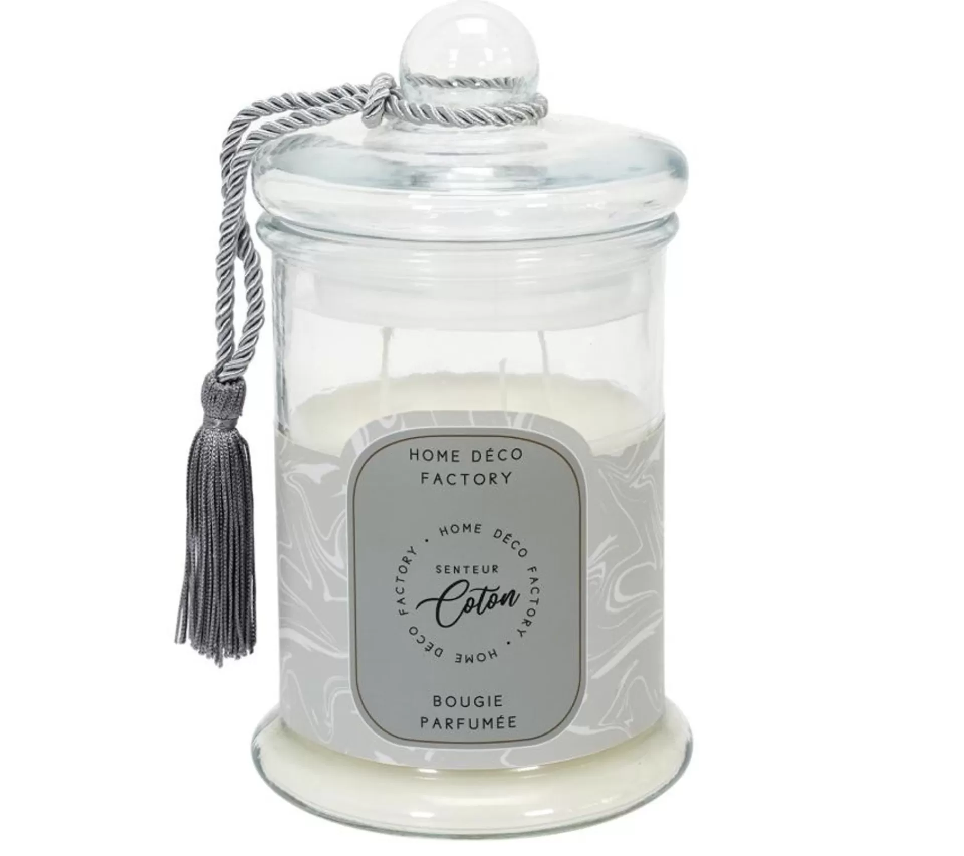 Hot * Bougie Parfumee En Verre "Bonbonniere" 23Cm Coton