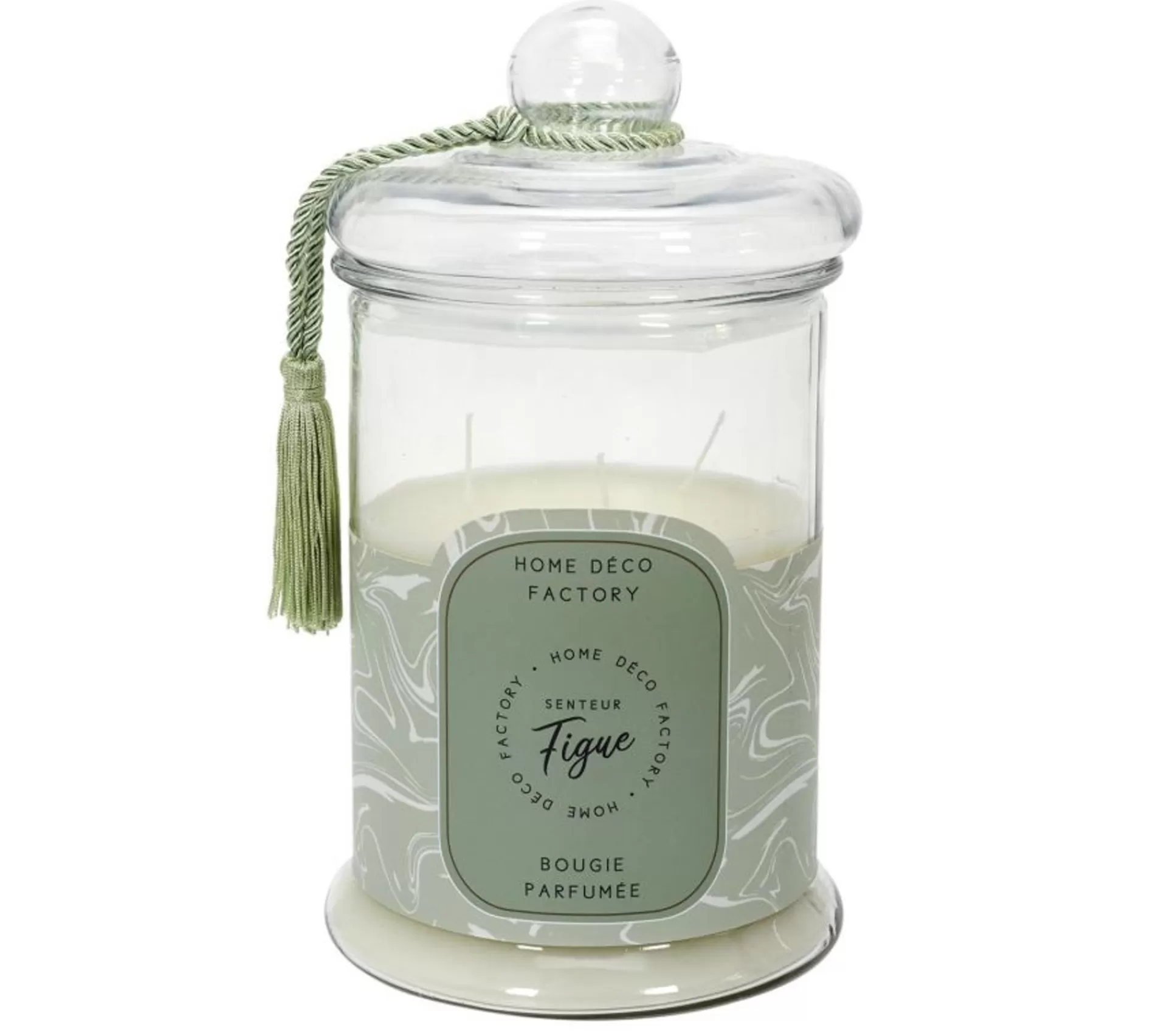 Fashion * Bougie Parfumee En Verre "Bonbonniere" 29Cm Figue