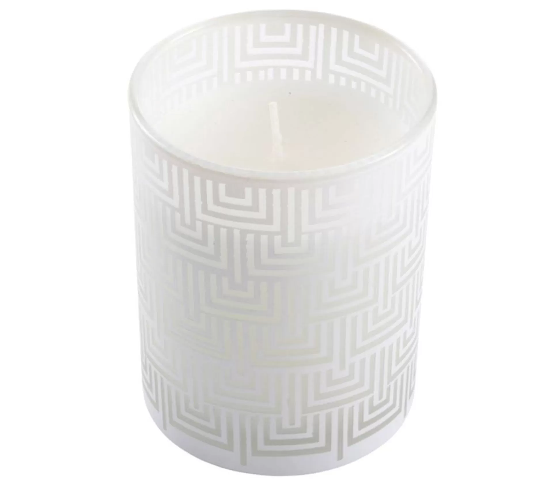 Hot * Bougie Parfumee "Graphic Ethnic" 8Cm Blanc