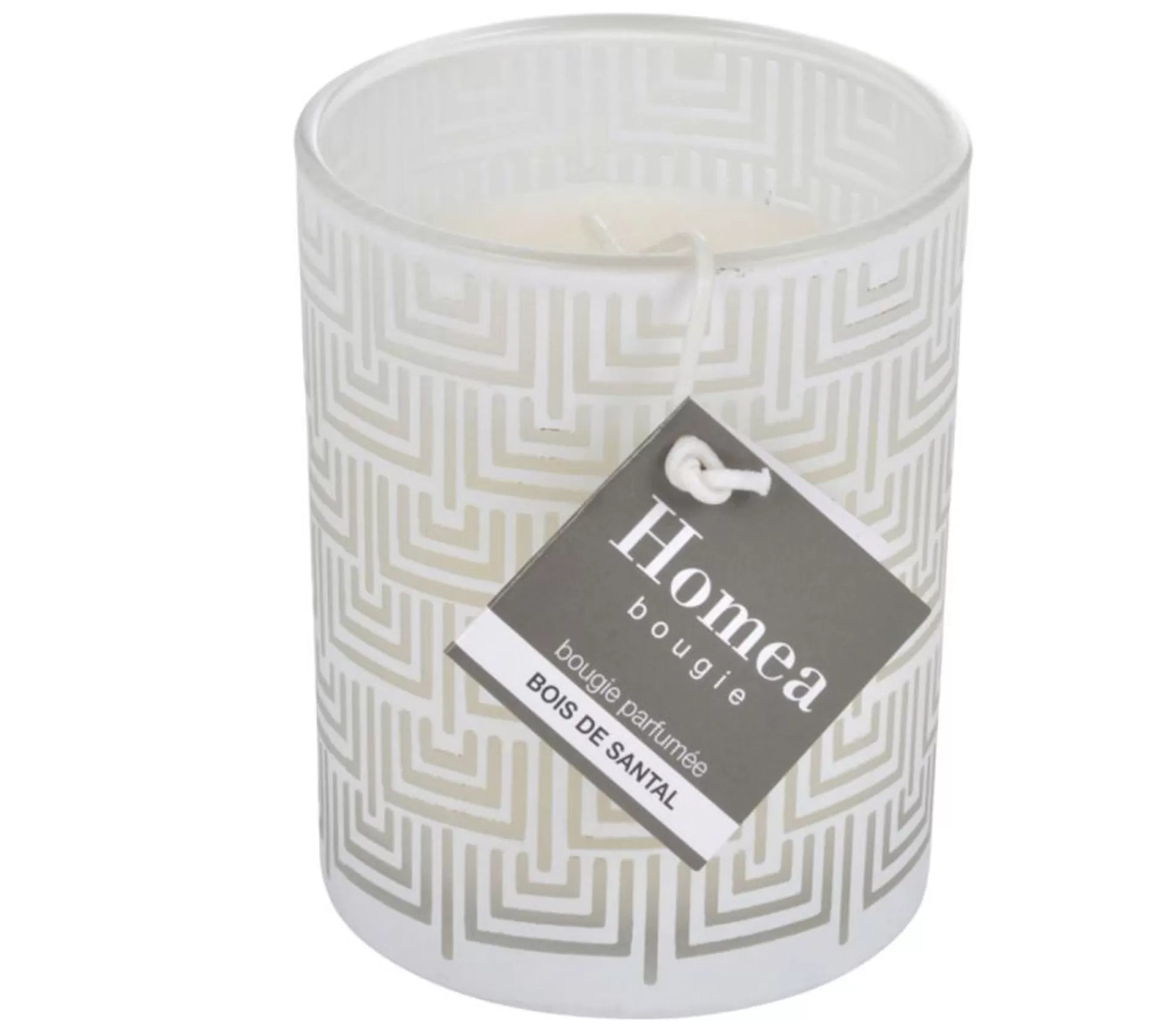 Hot * Bougie Parfumee "Graphic Ethnic" 8Cm Blanc