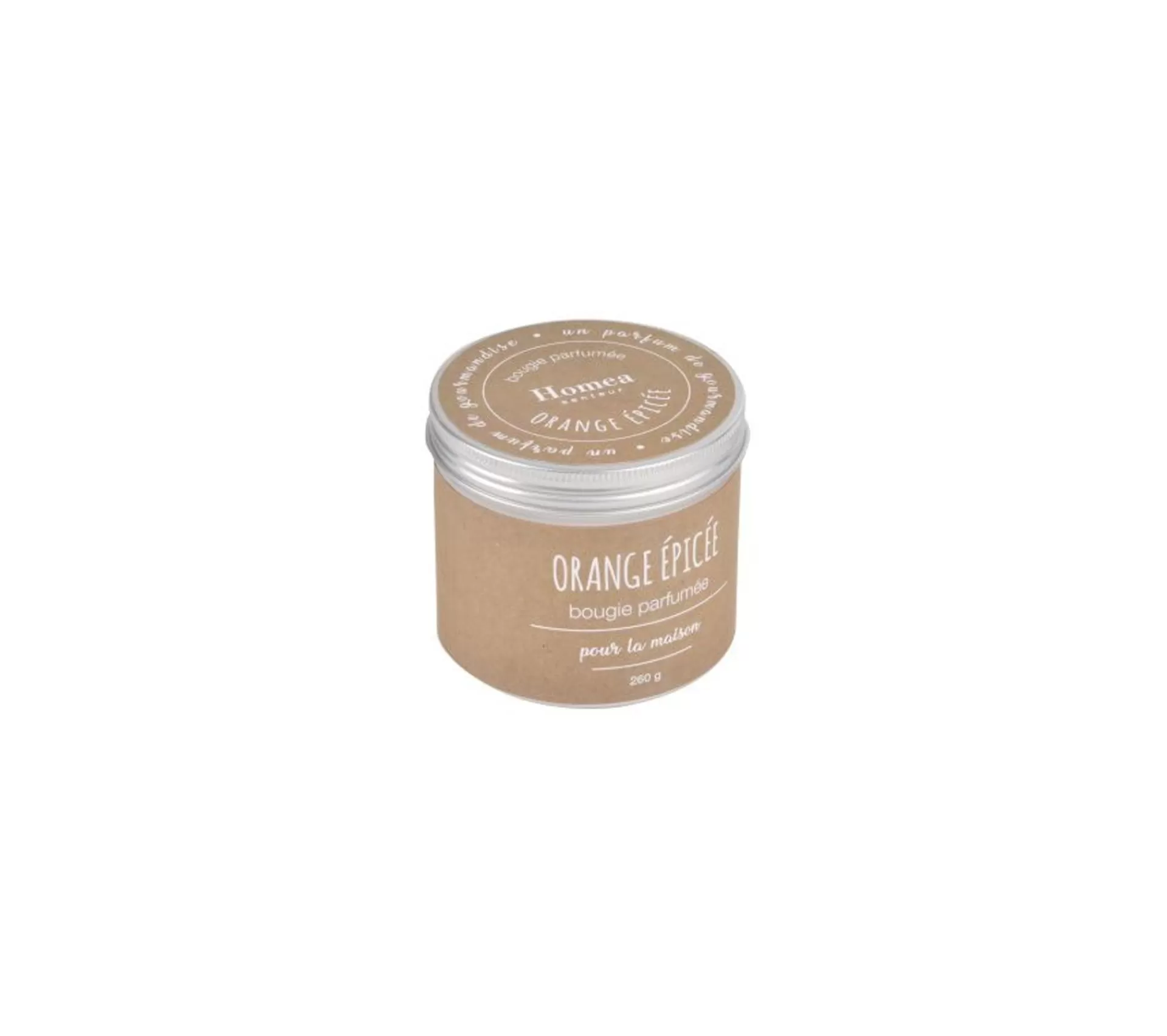 Clearance * Bougie Parfumee "Pot Kraft" 7Cm Orange Epicee
