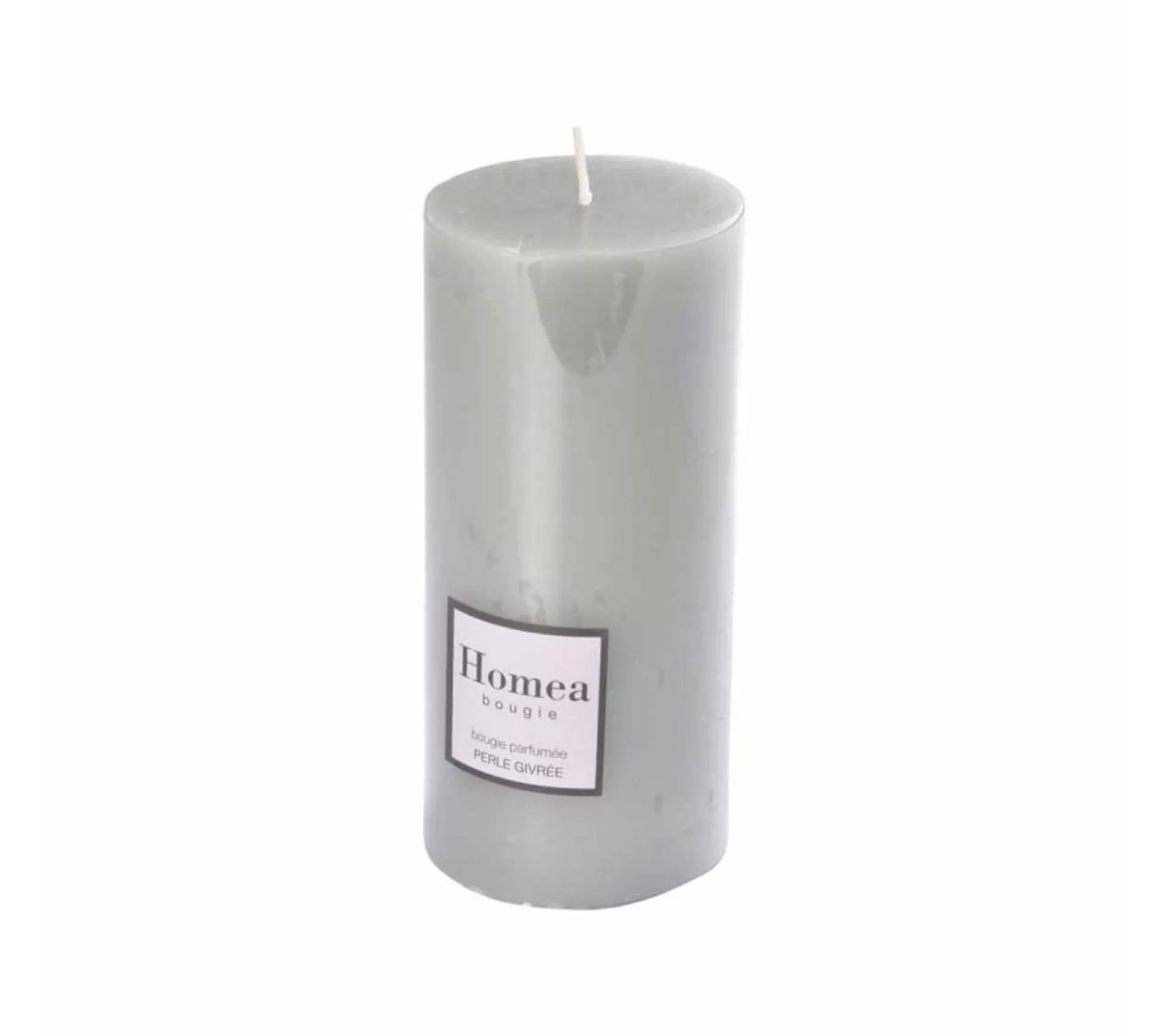 Clearance * Bougie Parfumee "Trendie" 15Cm Perle Givree
