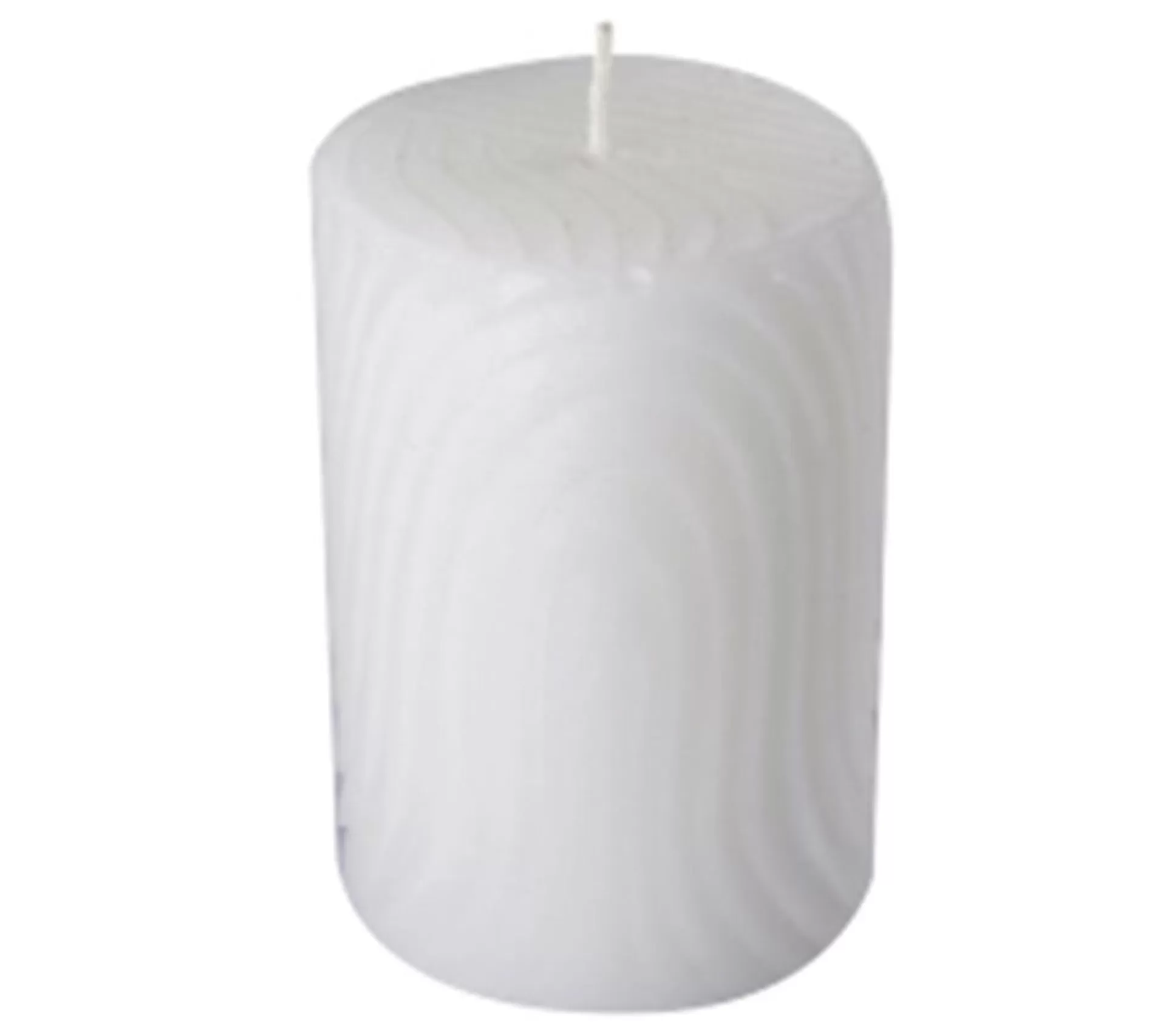 Discount * Bougie Pilier Déco Embossee "Santan" 10Cm Blanc