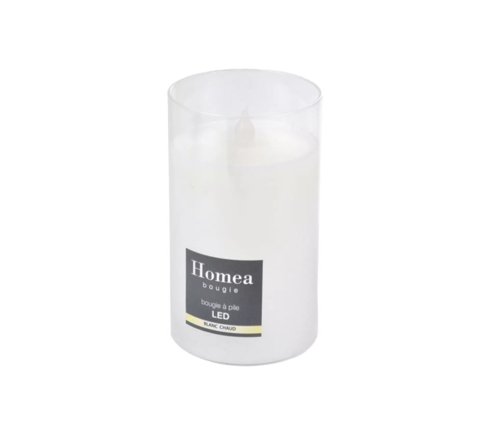 Online * Bougie Ronde Led "Verrine" 12Cm Blanc
