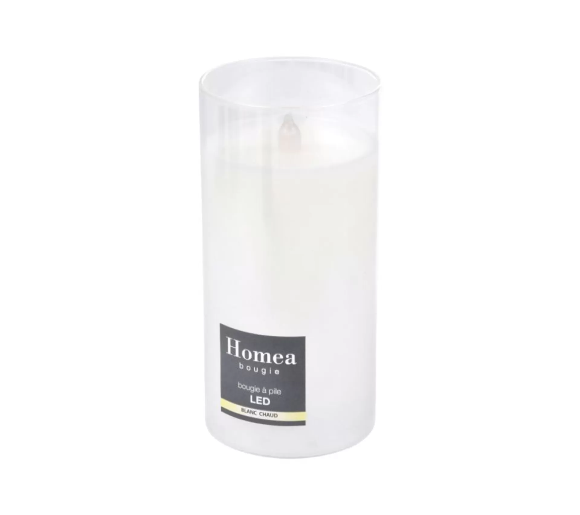 Online * Bougie Ronde Led "Verrine" 15Cm Blanc