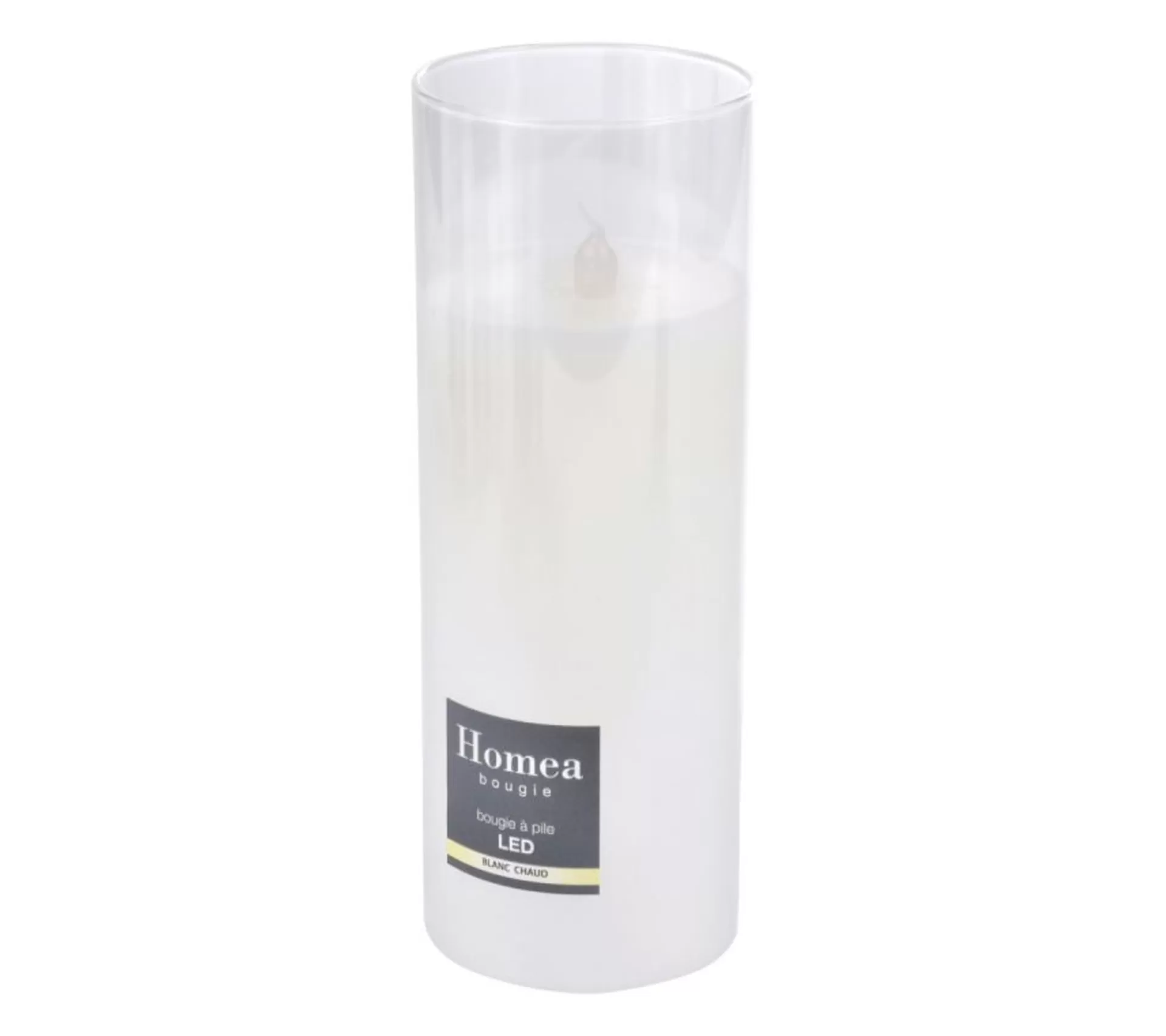 Online * Bougie Ronde Led "Verrine" 20Cm Blanc
