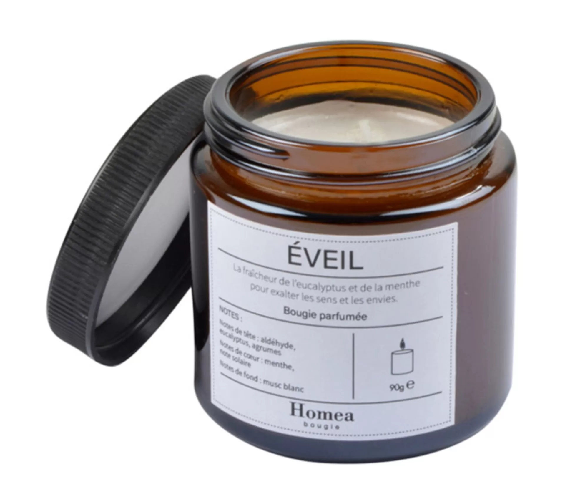 New * Bougie Verrine Parfumee "Apothicaire" 90G Eveil