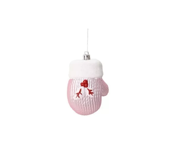 DOUCEUR D'INTERIEUR Guirlande Et Boule De Sapin^Douceur D'Interieur 2 Suspensions Gant De Noël Rose