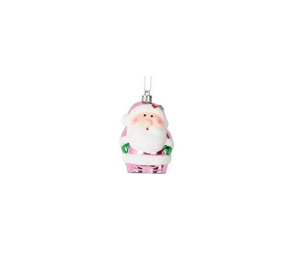 DOUCEUR D'INTERIEUR Guirlande Et Boule De Sapin^Douceur D'Interieur 2 Suspensions Pere Noël Rose