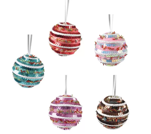 DOUCEUR D'INTERIEUR Guirlande Et Boule De Sapin^Douceur D'Interieur 5 Boules De Noël A Paillettes