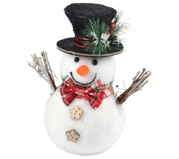 DOUCEUR D'INTERIEUR Guirlande Et Boule De Sapin^Douceur D'Interieur Bonhomme De Neige Avec Chapeau Noir