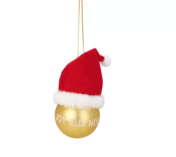 DOUCEUR D'INTERIEUR Guirlande Et Boule De Sapin^Douceur D'Interieur Boule De Noël Or Avec Bonnet