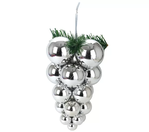 DOUCEUR D'INTERIEUR Guirlande Et Boule De Sapin^Douceur D'Interieur Grappe De 25 Boules Argent