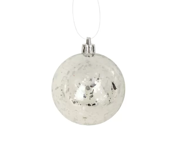 DOUCEUR D'INTERIEUR Guirlande Et Boule De Sapin^Douceur D'Interieur Set De 4 Boules Argent 8 Cm