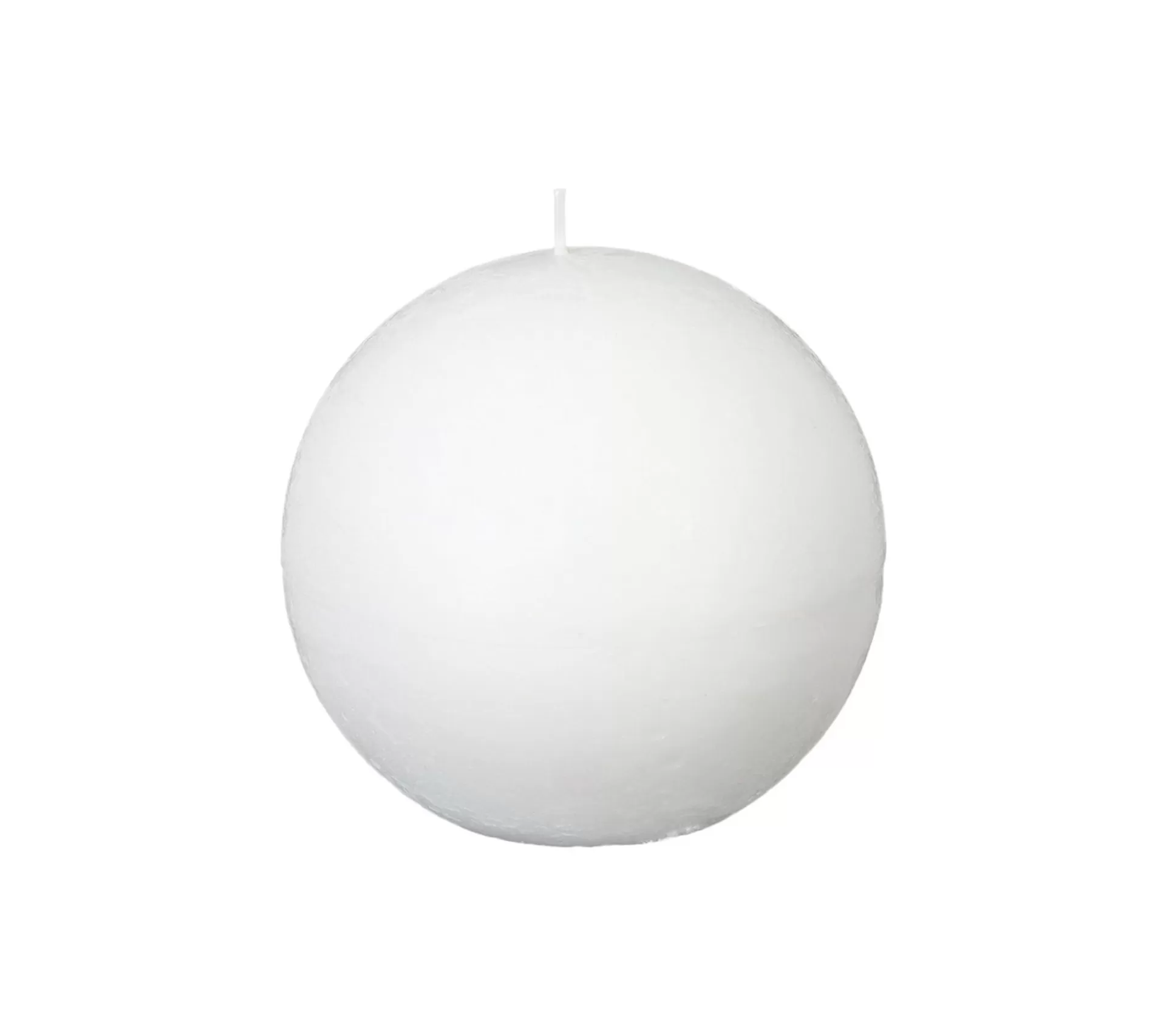Clearance * Lot 2X Bougie Boule Rustic - Diam. 10 Cm - Blanc