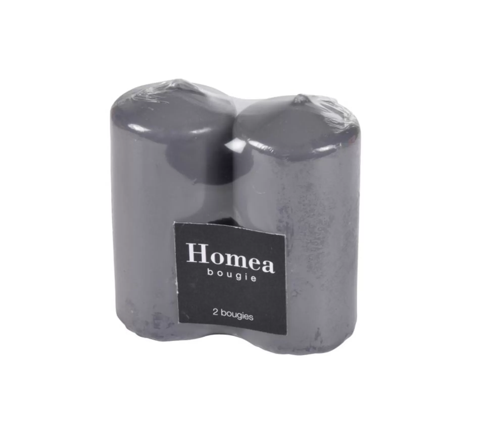 Fashion * Lot De 2 Bougies Pilier "Essentiel" 10Cm Anthracite