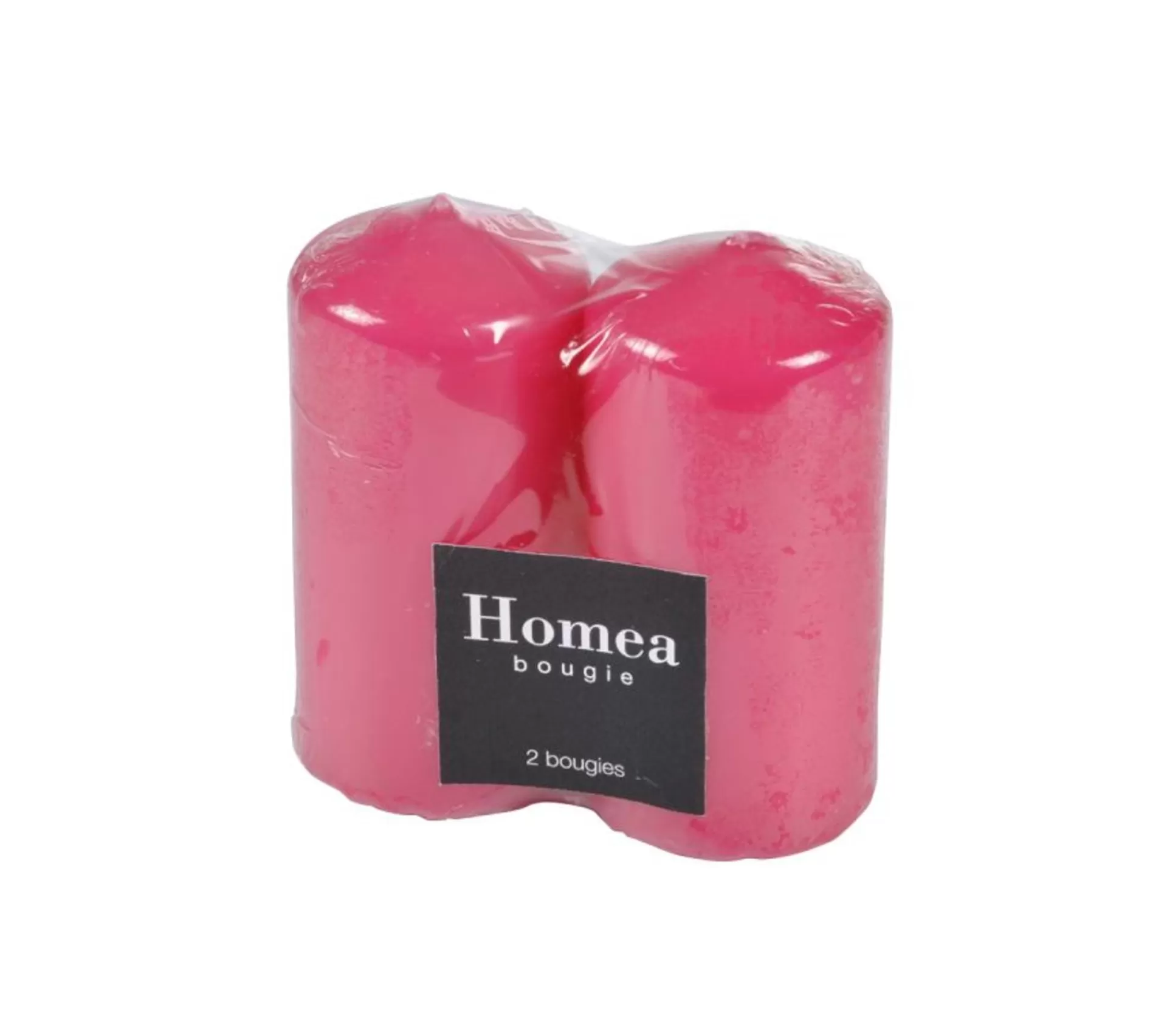 Fashion * Lot De 2 Bougies Pilier "Essentiel" 10Cm Rose
