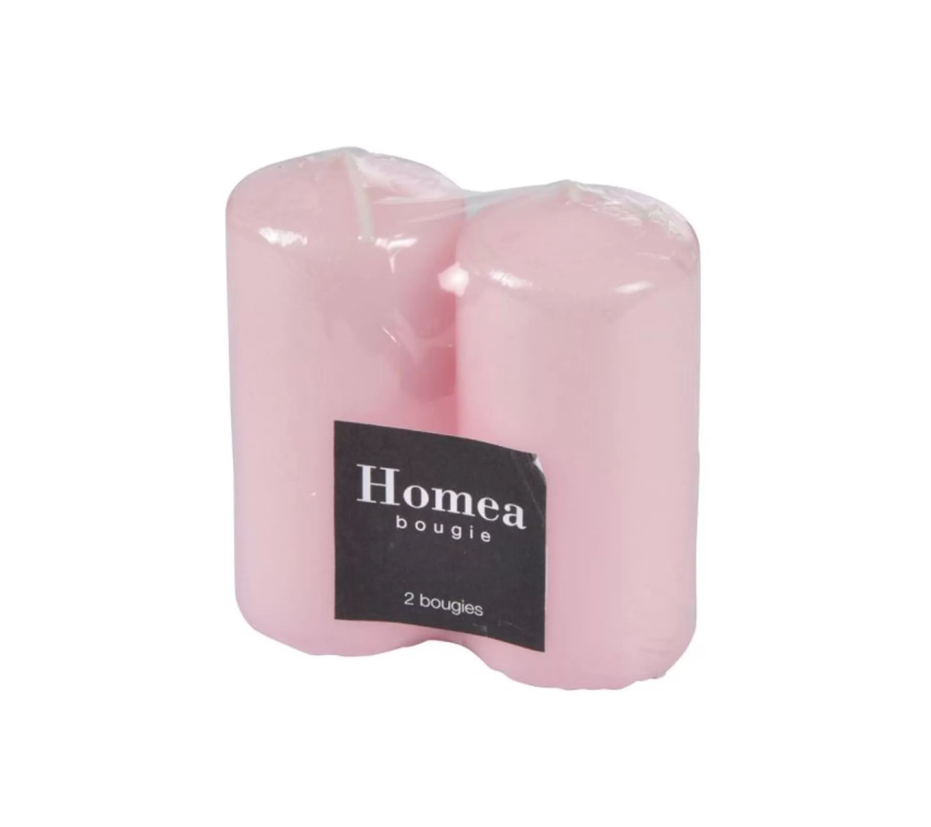Flash Sale * Lot De 2 Bougies Pilier "Essentiel" 10Cm Rose Clair