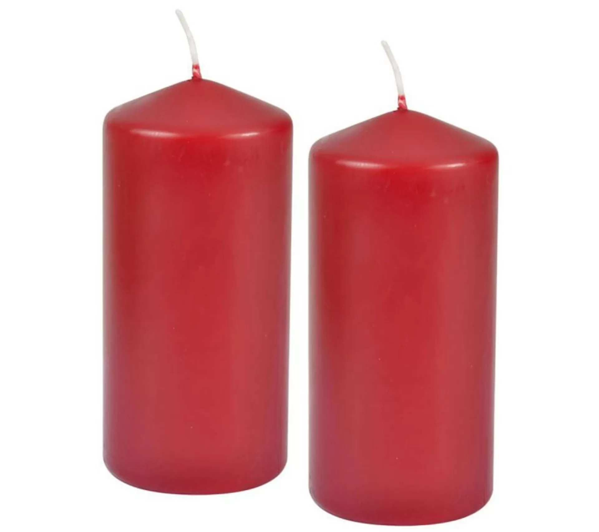 Discount * Lot De 2 Bougies Pilier "Essentiel" 10Cm Rouge