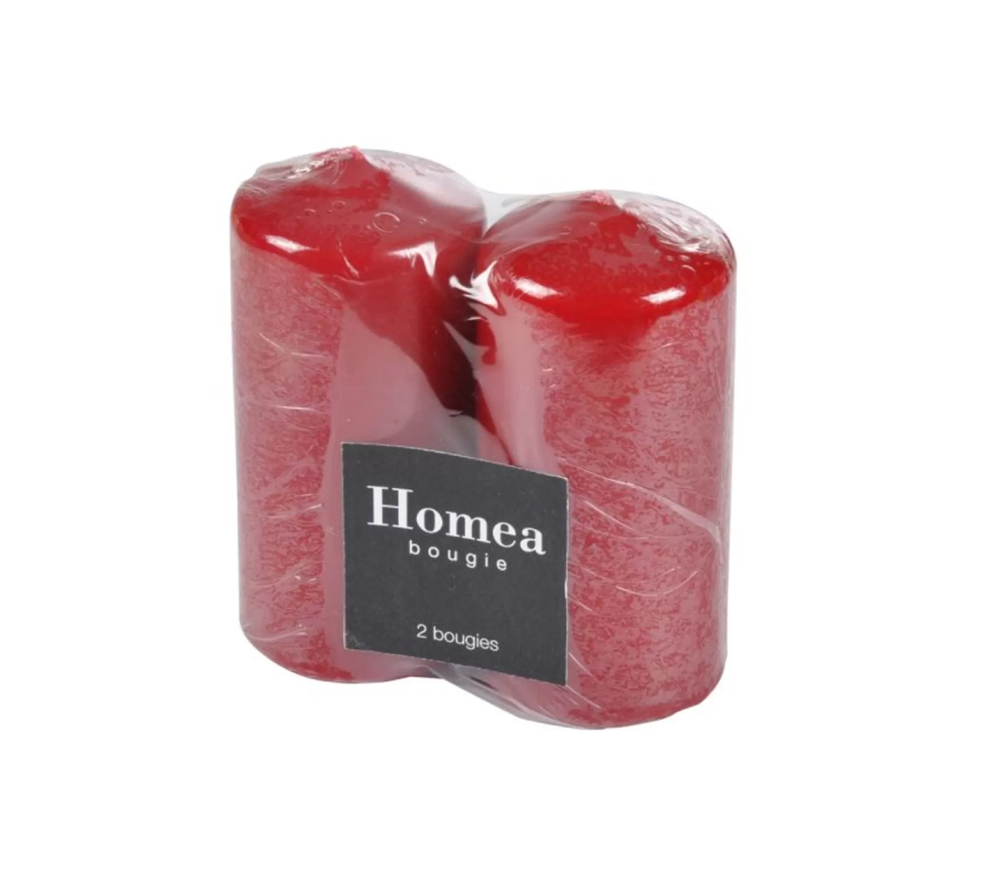 Discount * Lot De 2 Bougies Pilier "Essentiel" 10Cm Rouge