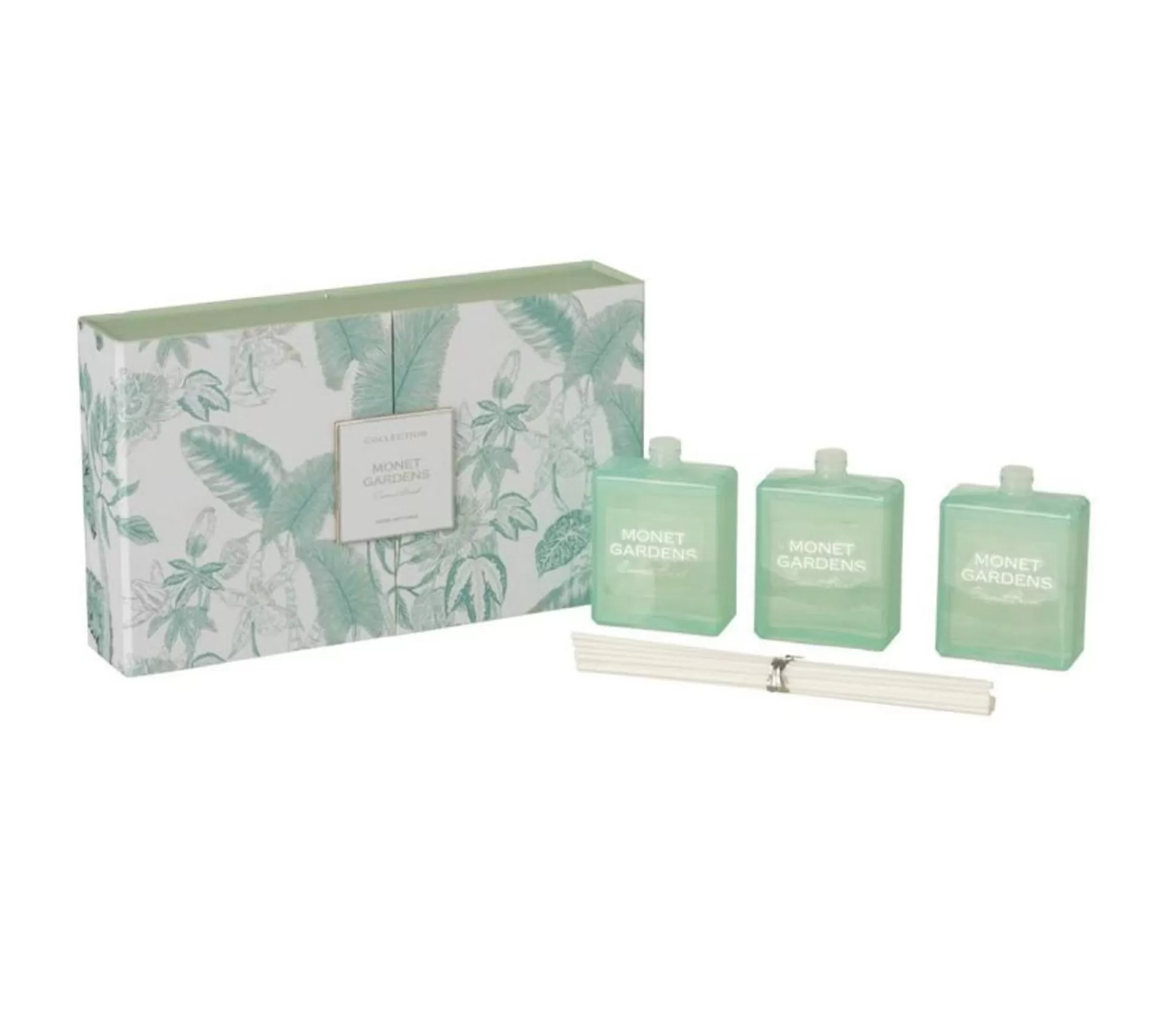 Clearance * Lot De 3 Huiles Parfumees "Monet Gardens" 22Cm Azur