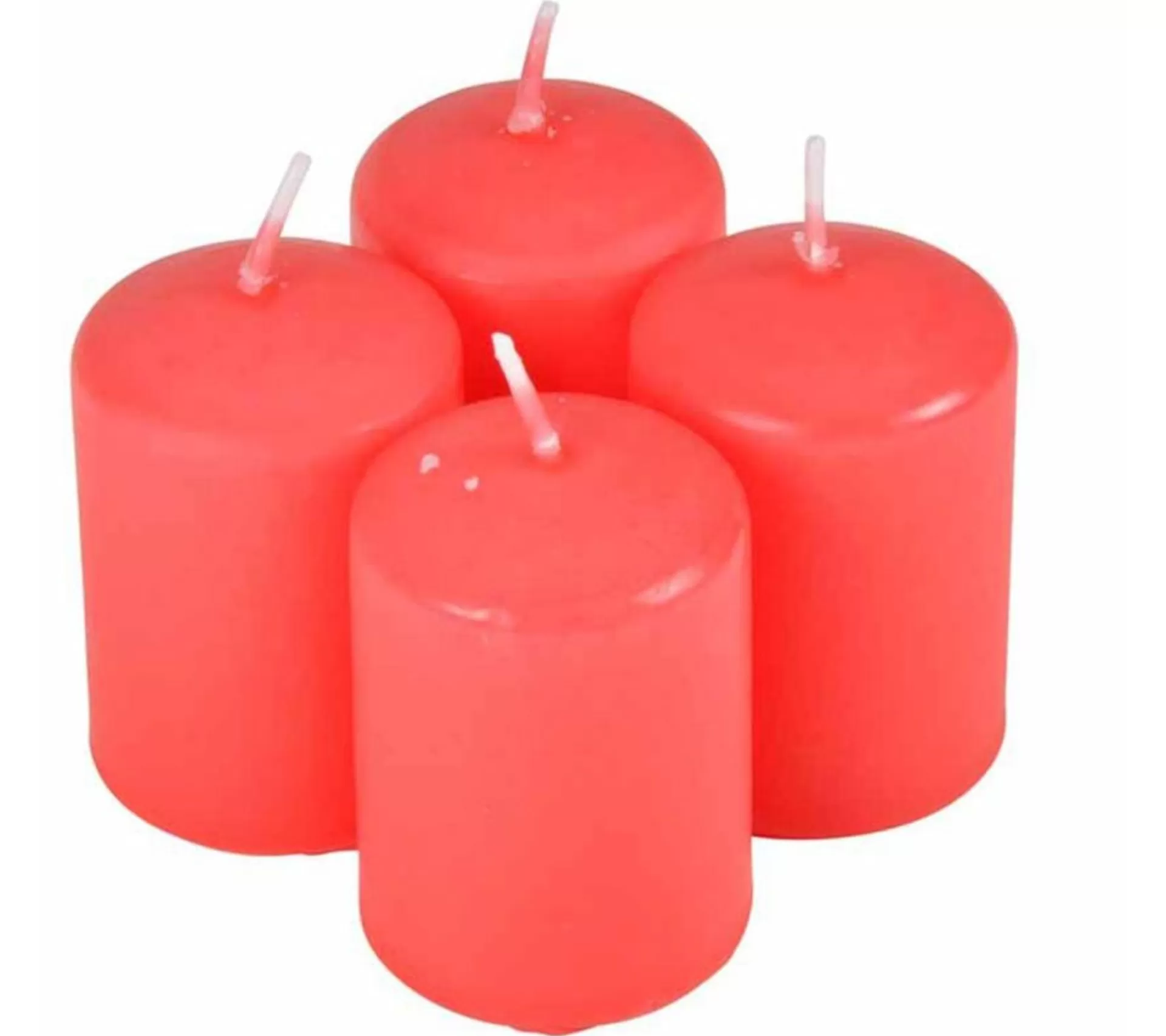 Clearance * Lot De 4 Bougies Parfumees Piliers "Essentiel" 6Cm Geraniol