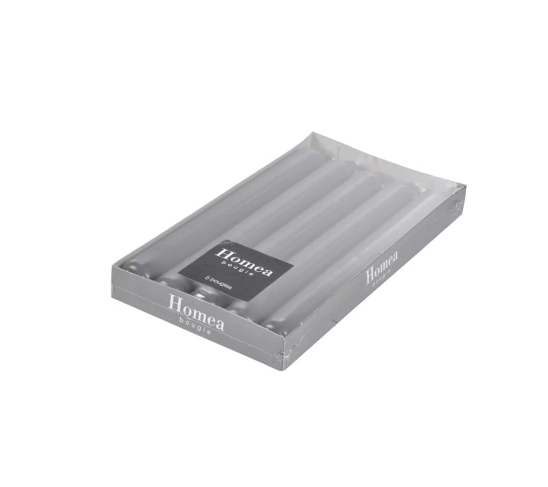 Online * Lot De 5 Bougies Chandelier "Essentiel" 19Cm Gris Fonce