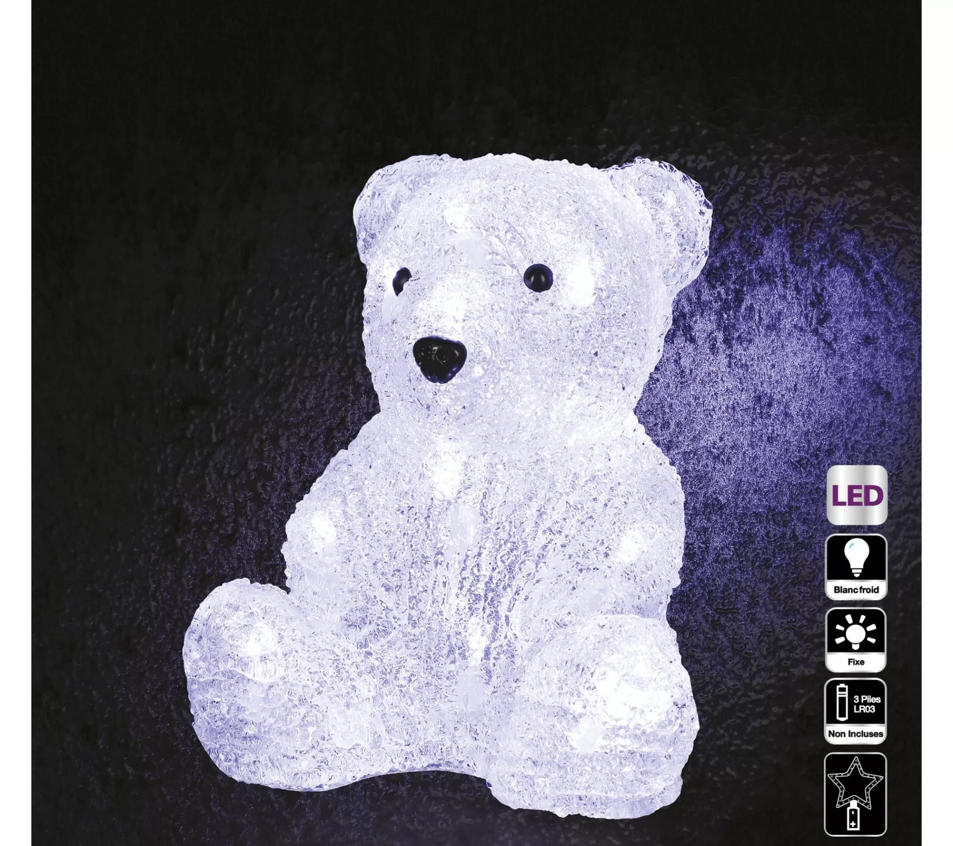 Hot * Objet Lumineux Ours Led Blanc