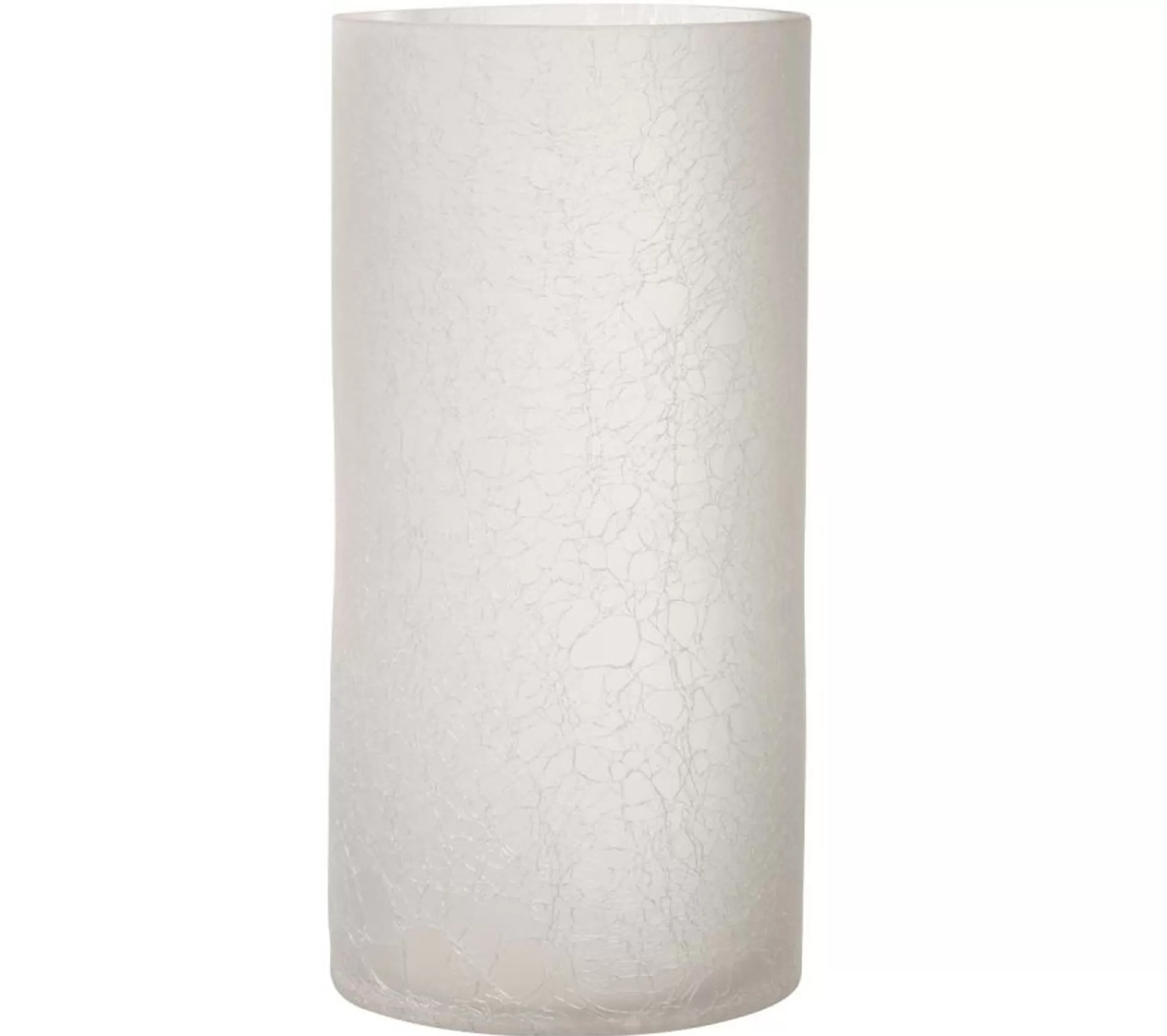 Discount * Photophore Cylindrique "Craquele" 29Cm Blanc Givre