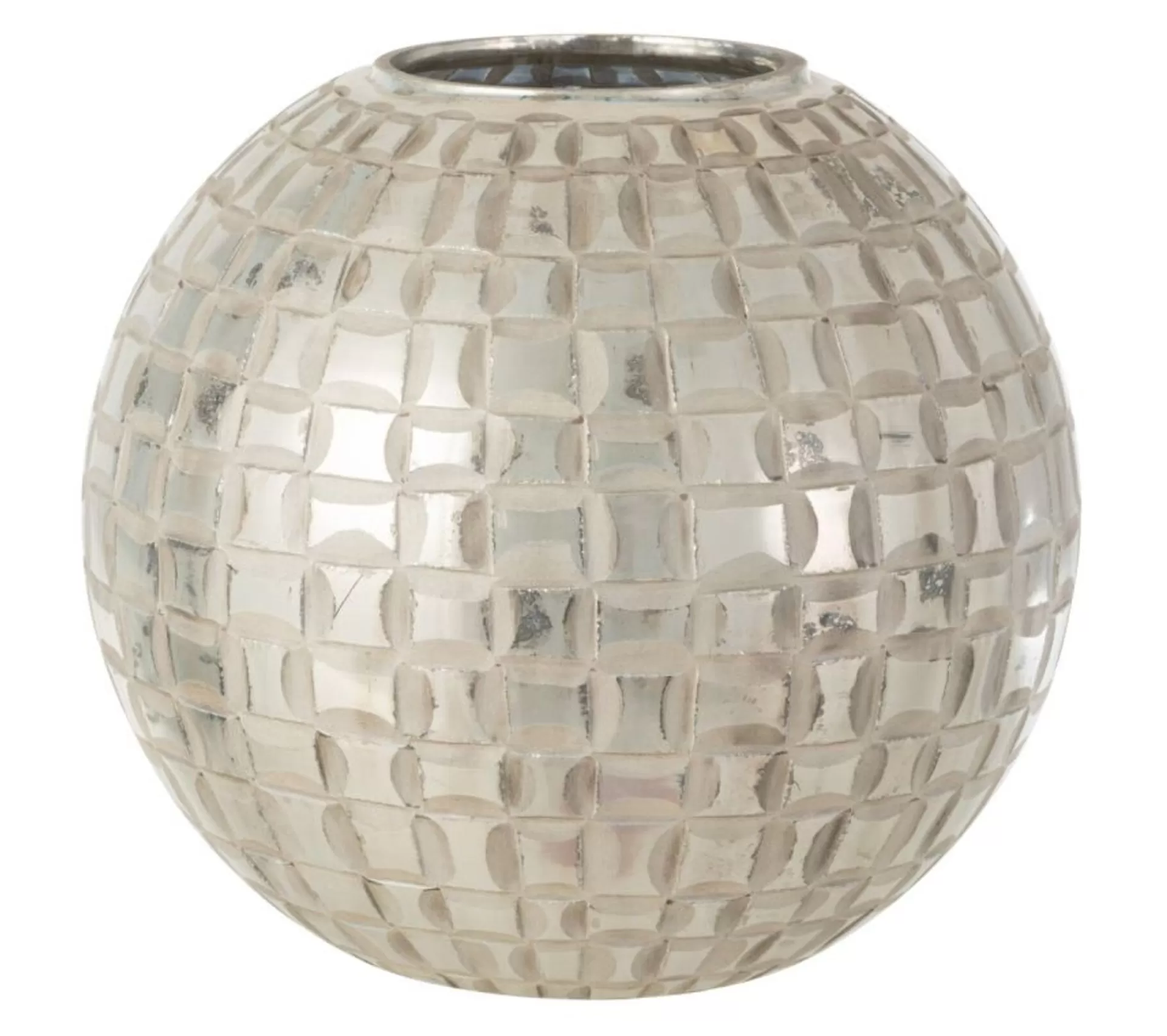 New * Photophore Déco En Verre "Alara" 29Cm Gris