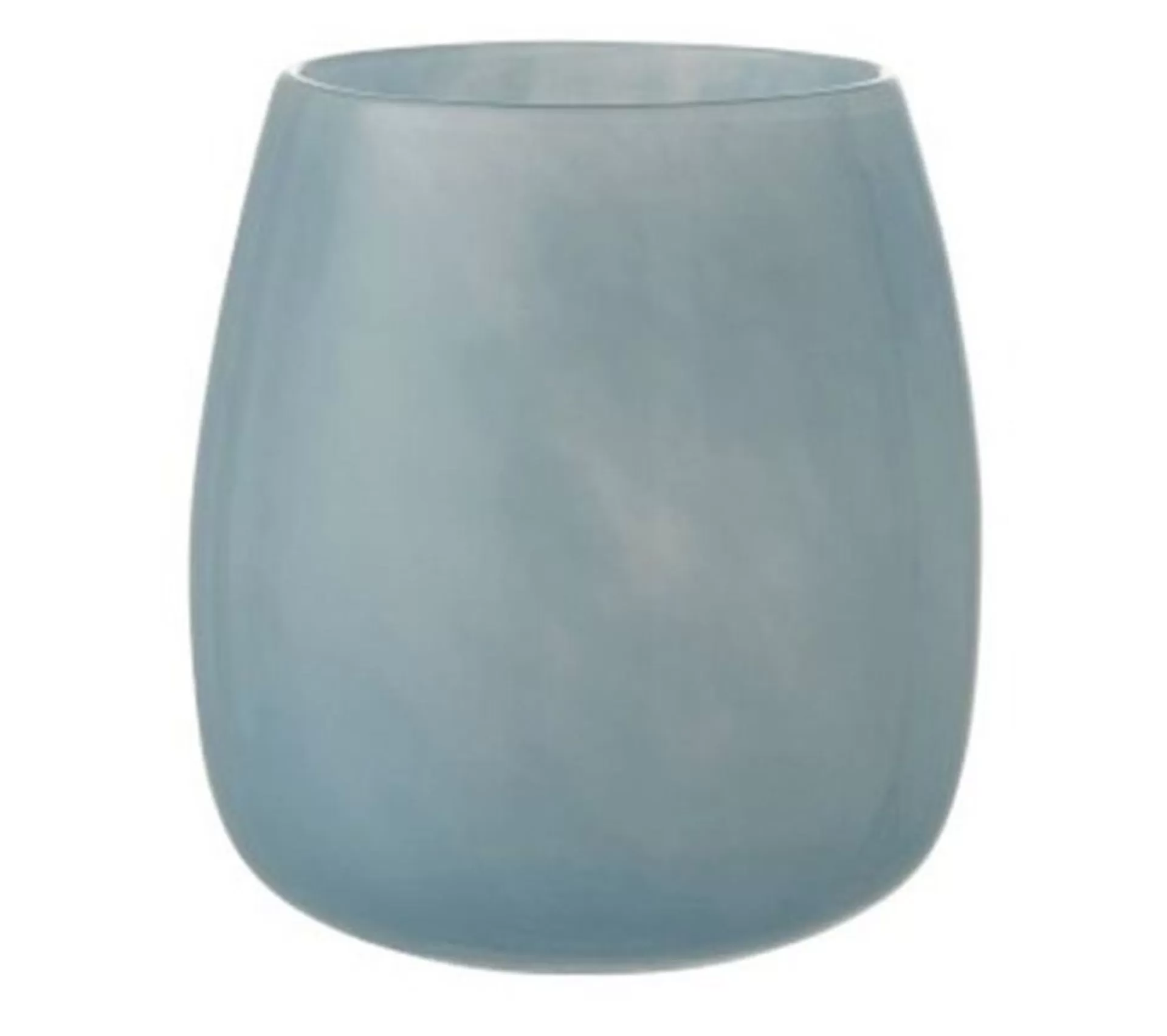 Fashion * Photophore Déco En Verre "Rond" 20Cm Bleu