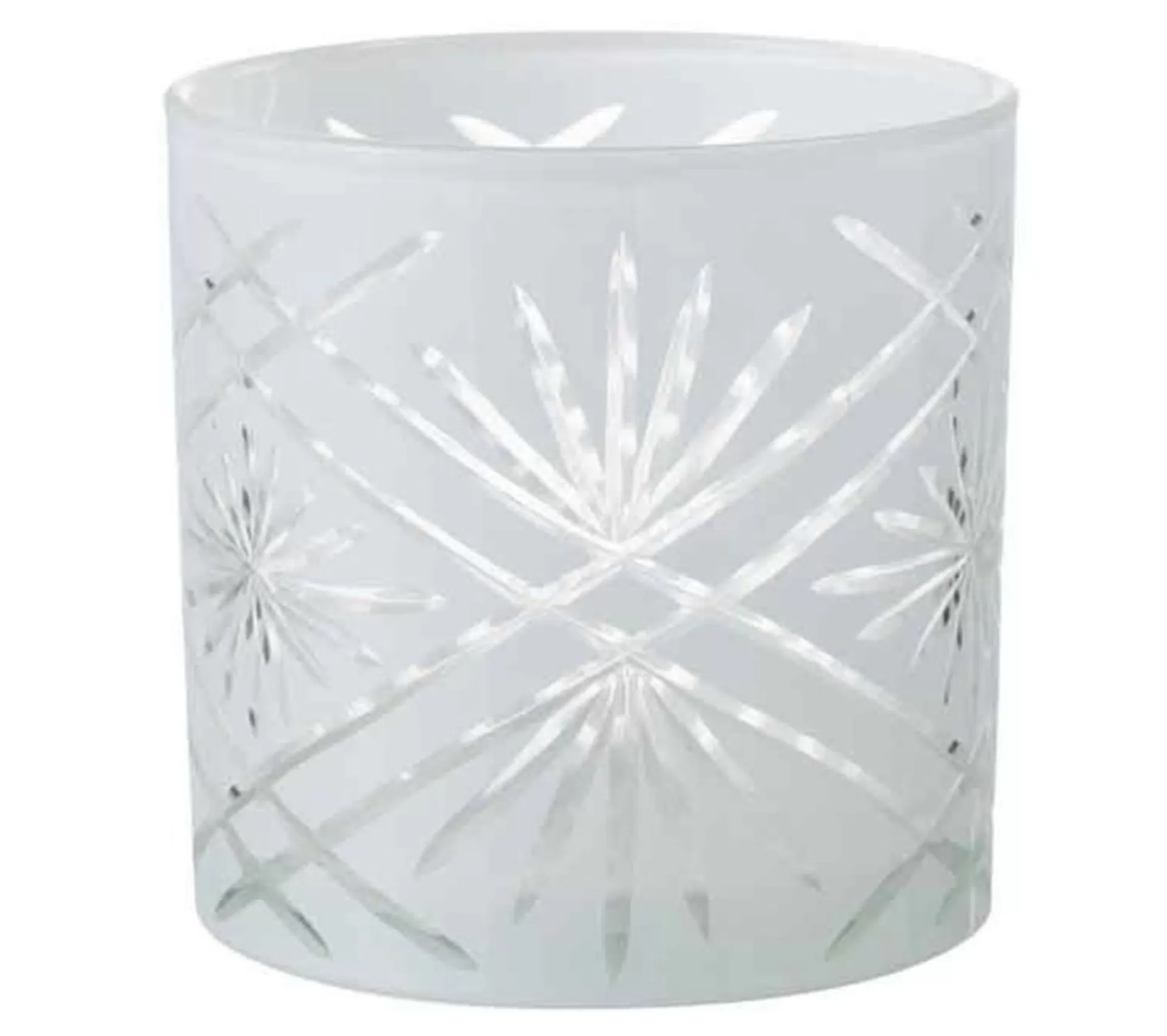 Flash Sale * Photophore Déco En Verre "Santorini" 15Cm Blanc