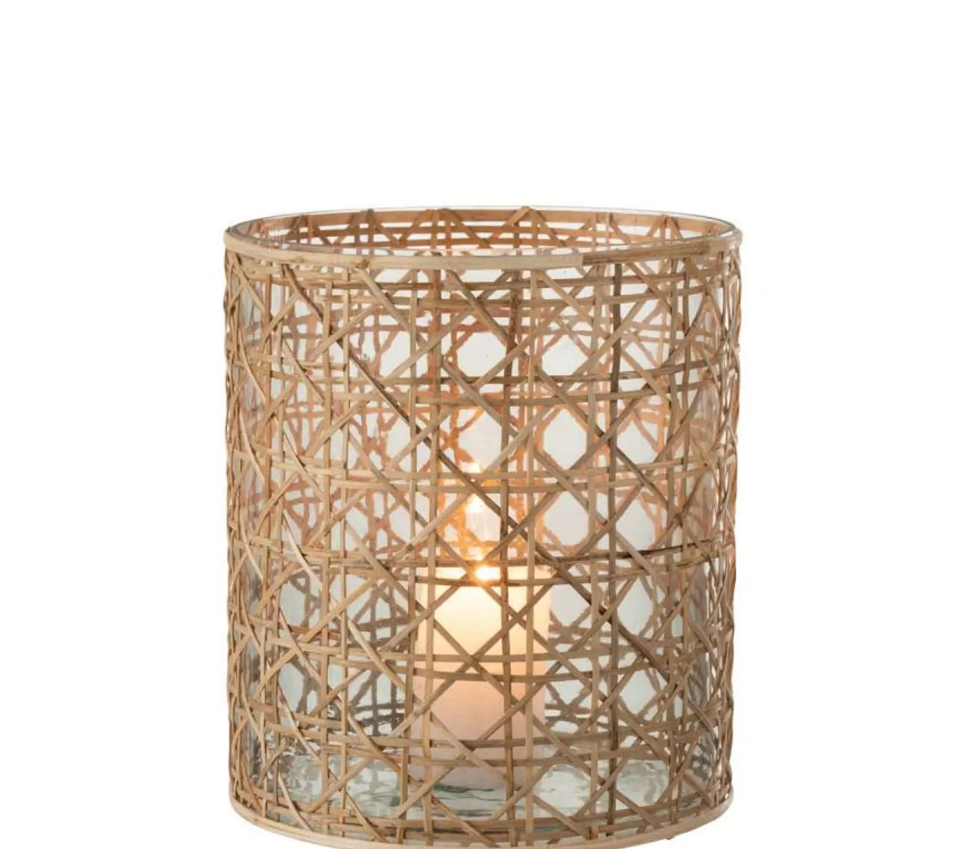 New * Photophore Design "Candice" 23Cm Naturel